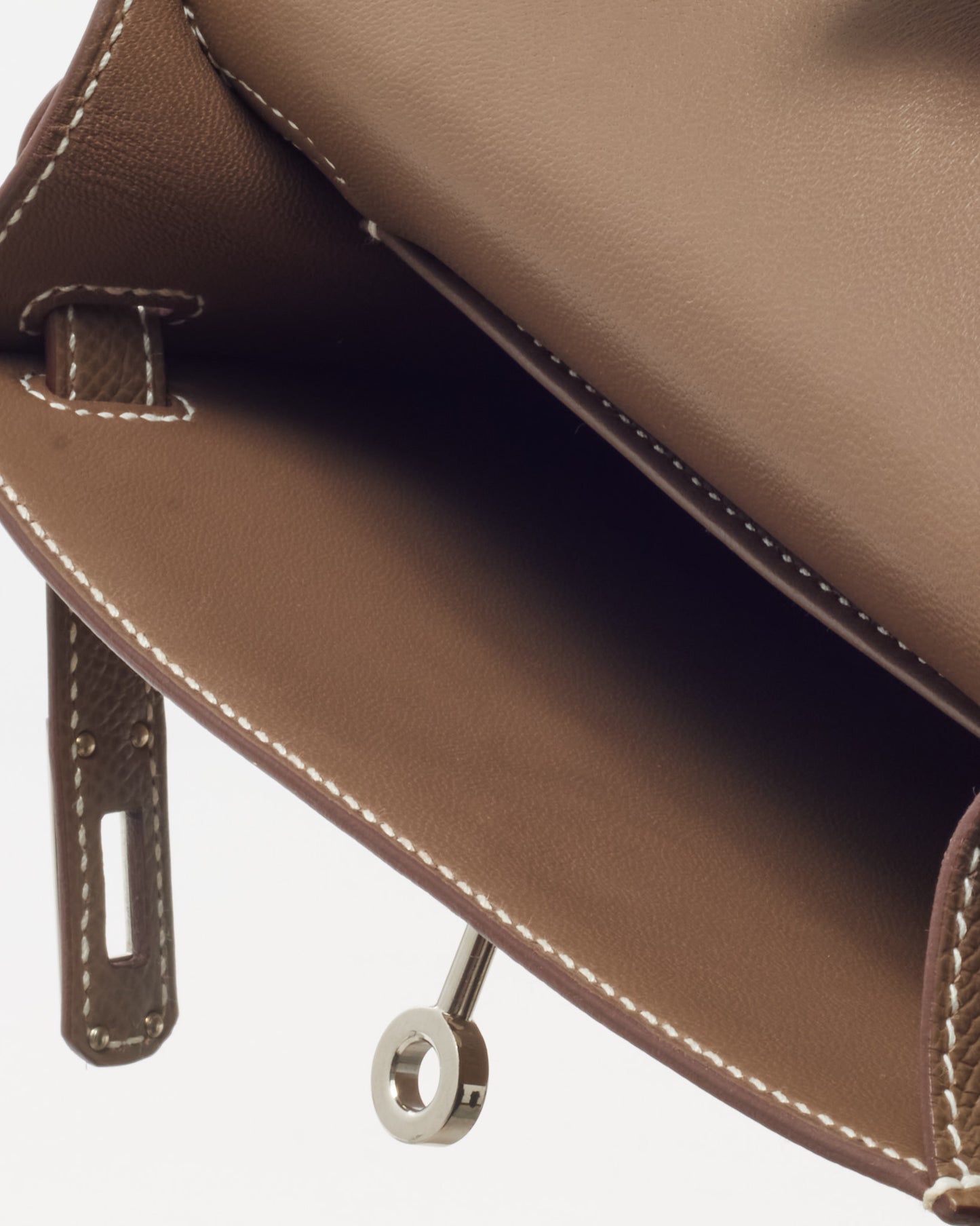 Hermès Etoupe Epsom Leather Sellier Mini Kelly 20 PHW