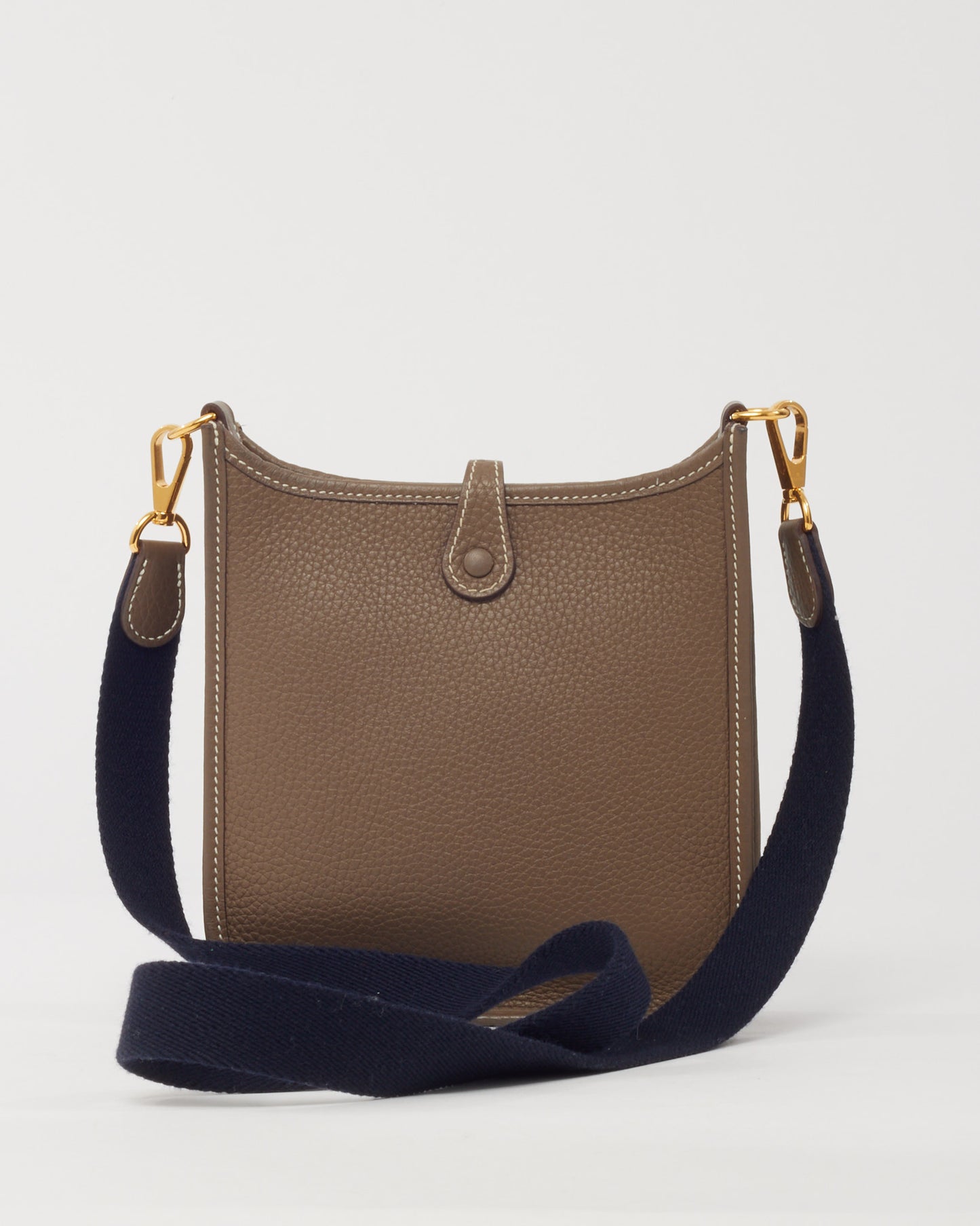 Hermès Etoupe Taurillon Clemence Leather Amazone Mini Evelyne 16 TPM GHW