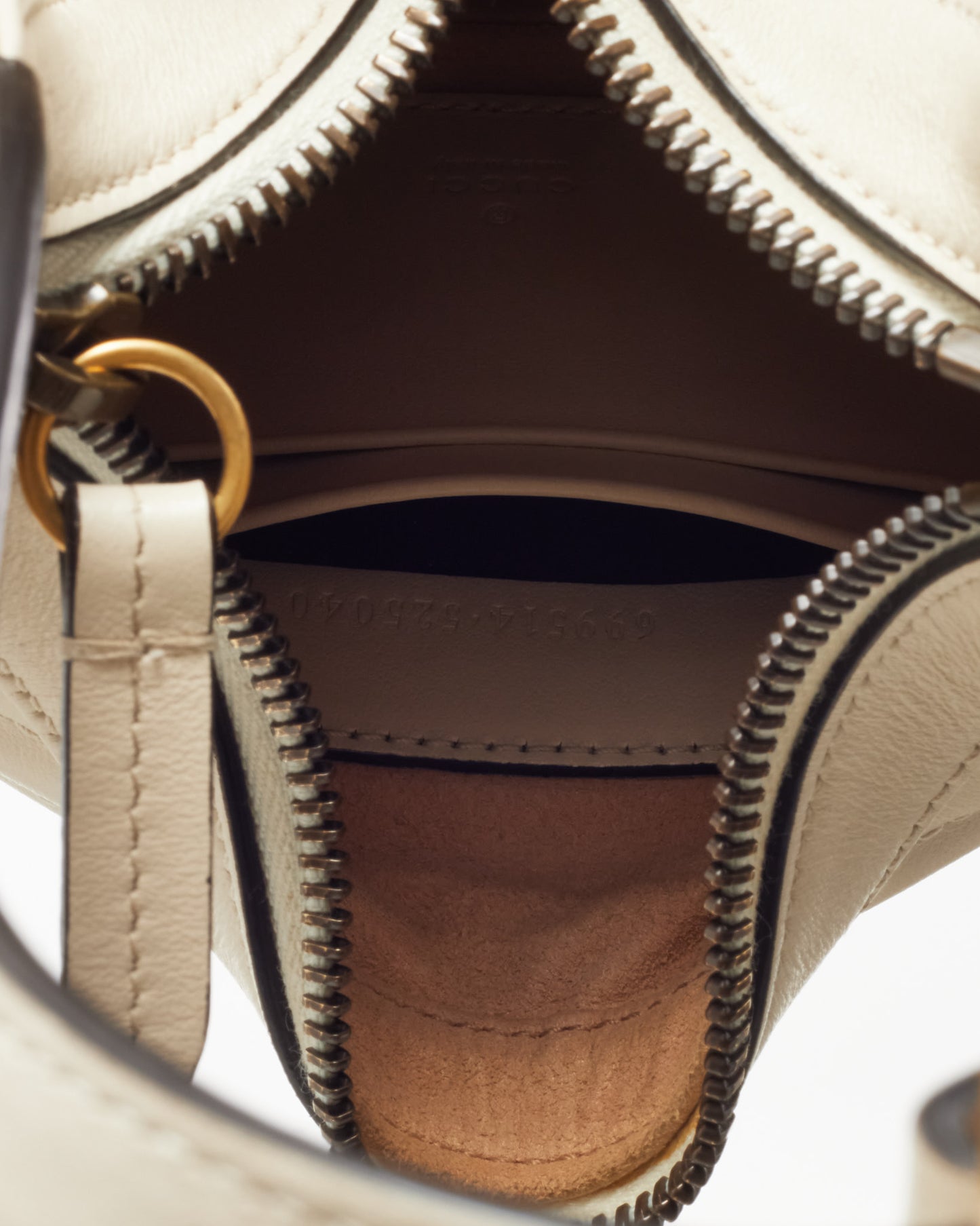 Gucci White Matelassé Leather GG Marmont Half-Moon Small Shoulder Bag with Chain Strap