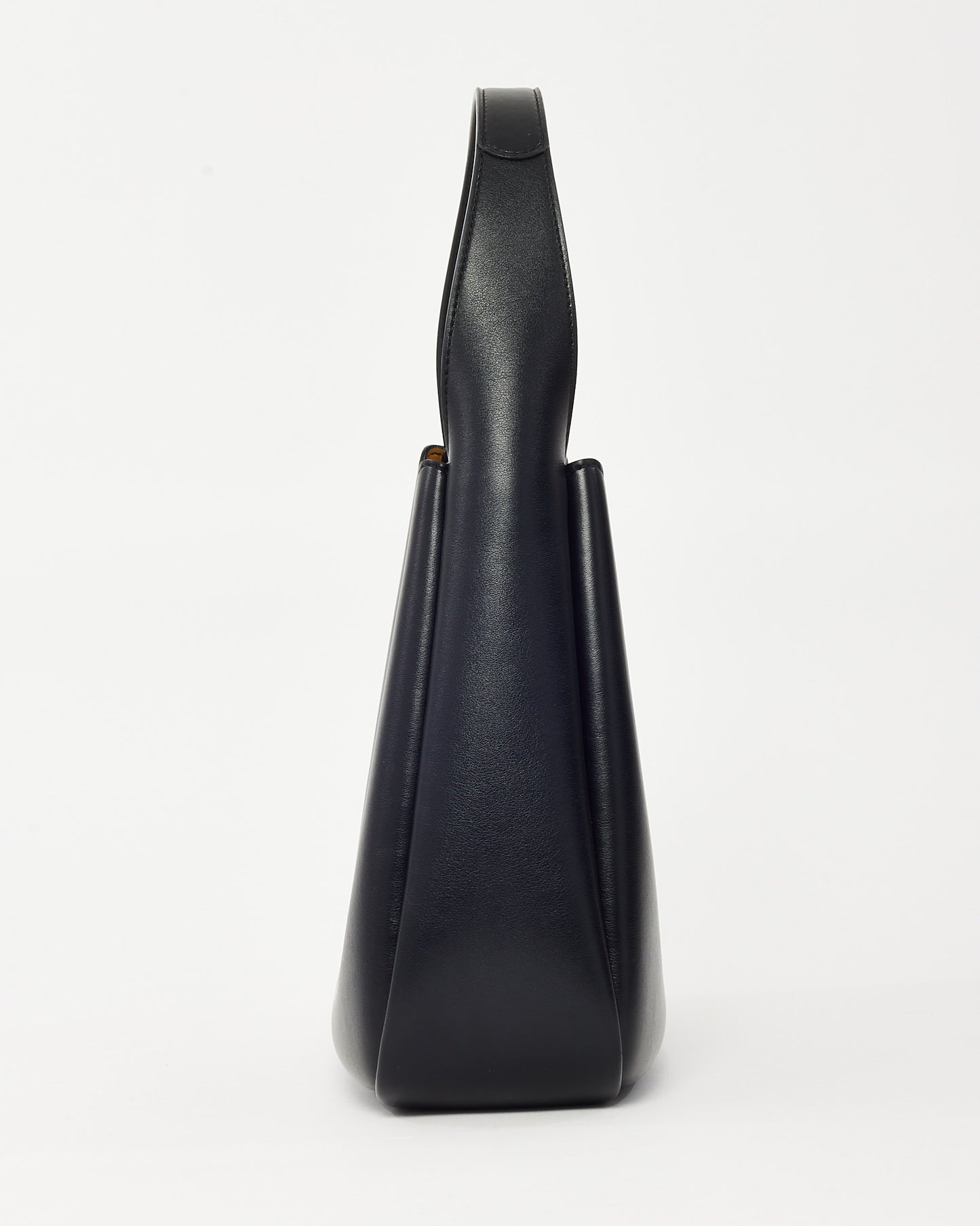 Stella McCartney Black Vegan Leather Logo Slouchy Hobo Shoulder Bag