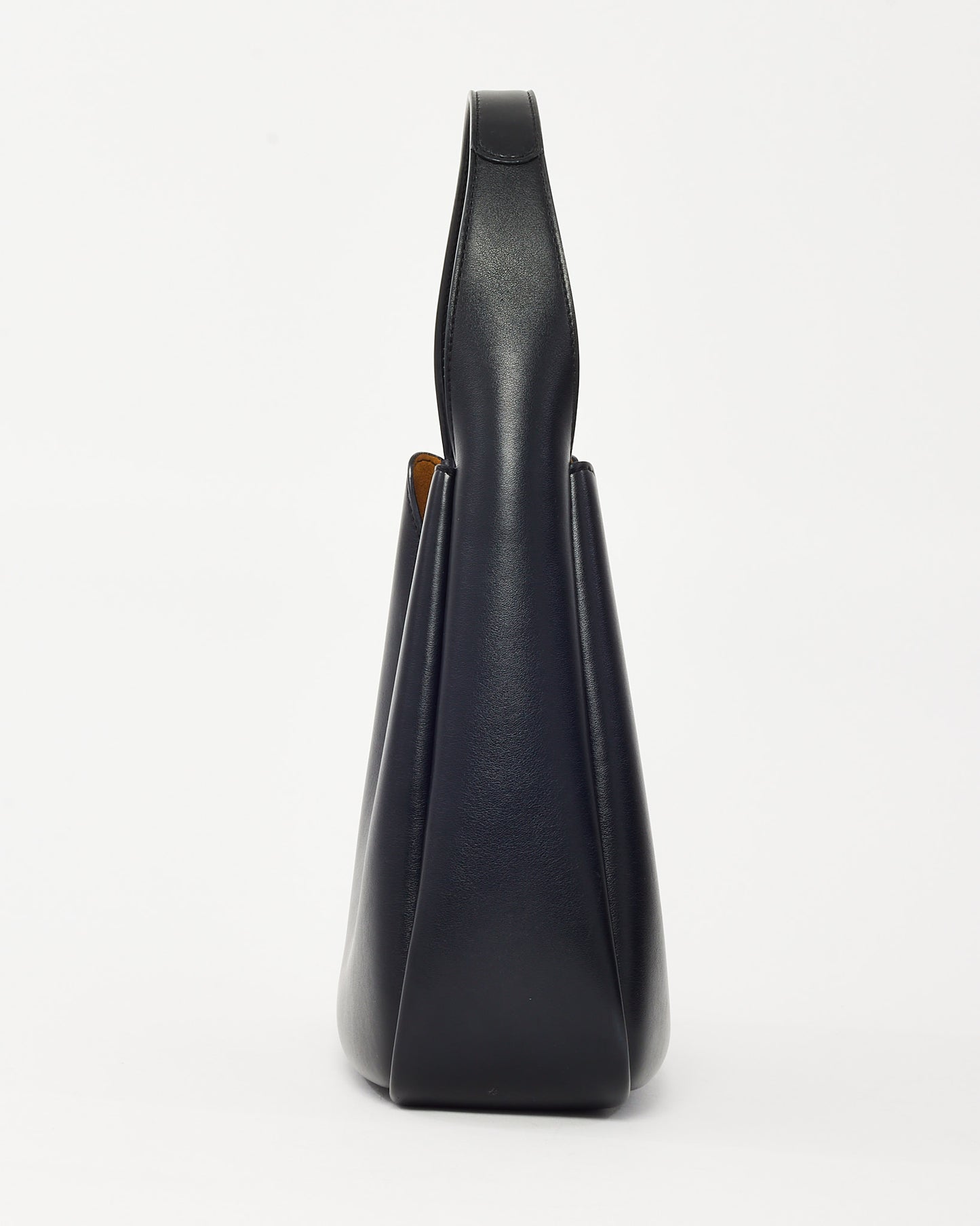 Stella McCartney Black Vegan Leather Logo Slouchy Hobo Shoulder Bag