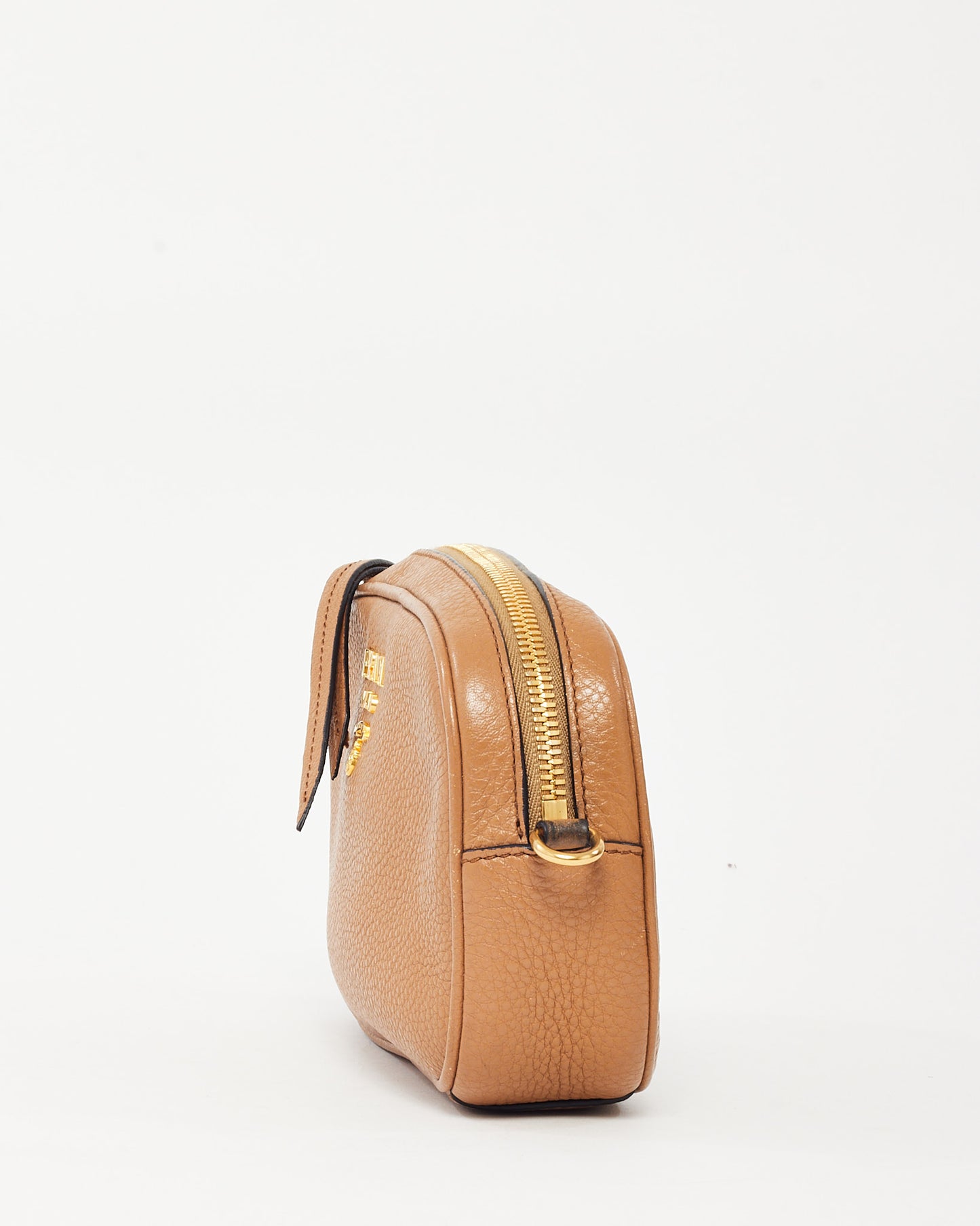 Prada Camel Brown Daino Leather 2Way Belt Bag and Crossbody 1BL007