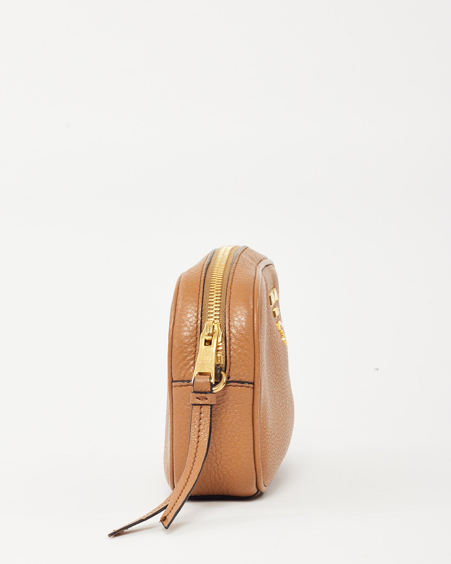 Prada Camel Brown Daino Leather 2Way Belt Bag and Crossbody 1BL007