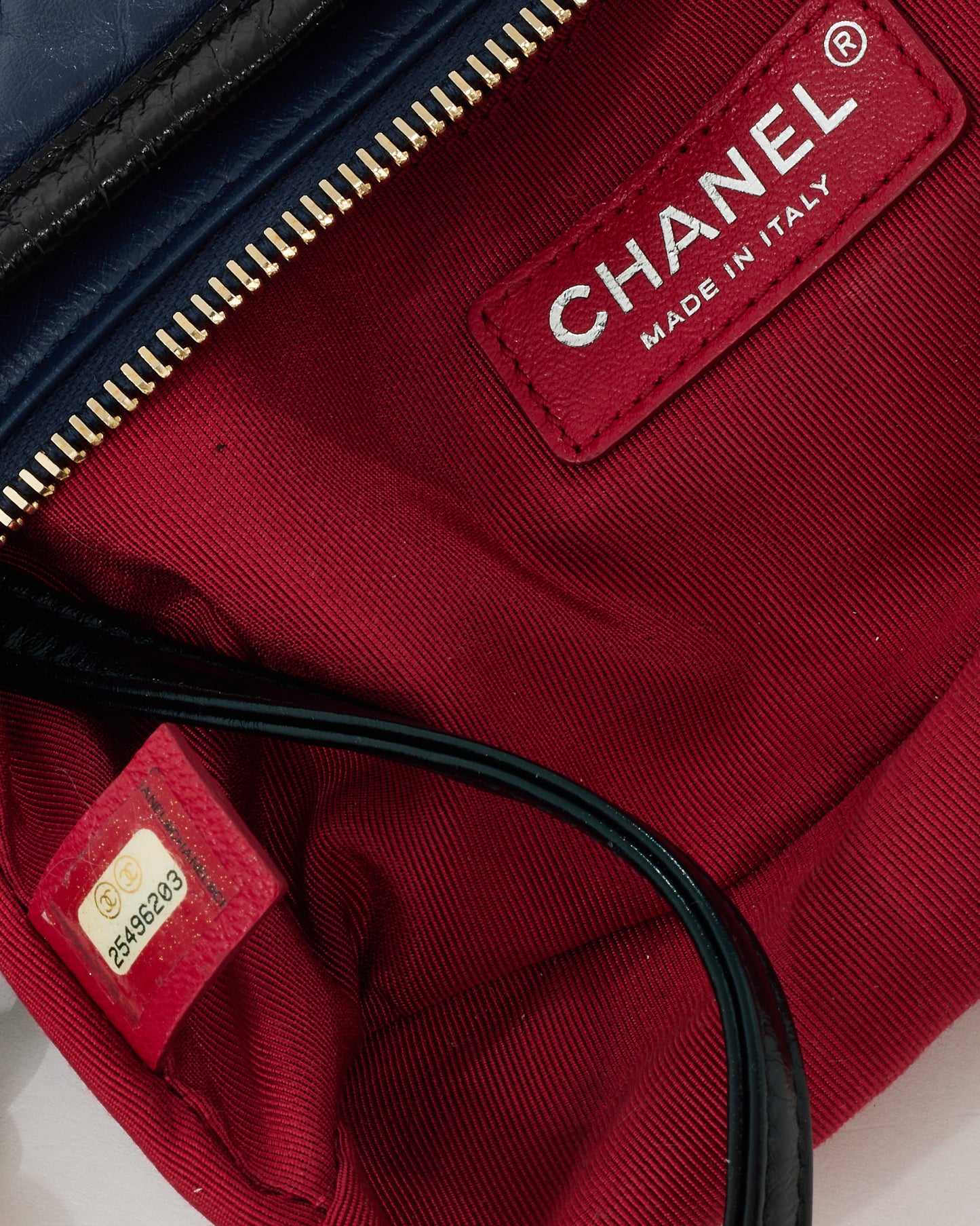 Chanel Navy and Black Quilted Leather Small Gabrielle Hobo Crossbody Bag
