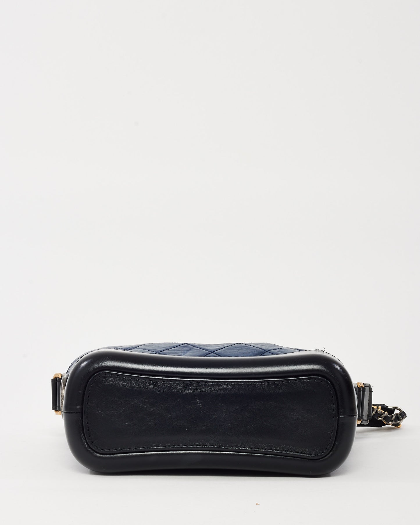 Chanel Navy and Black Quilted Leather Small Gabrielle Hobo Crossbody Bag