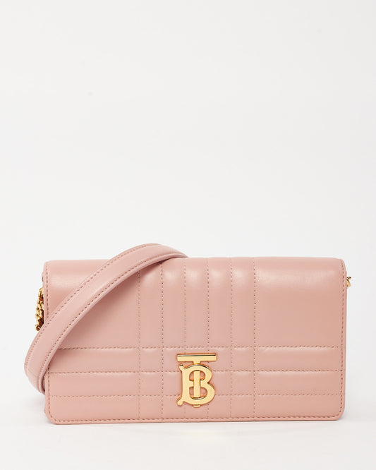 Sac porté épaule petit modèle Lola en tweed beige archive Burberry