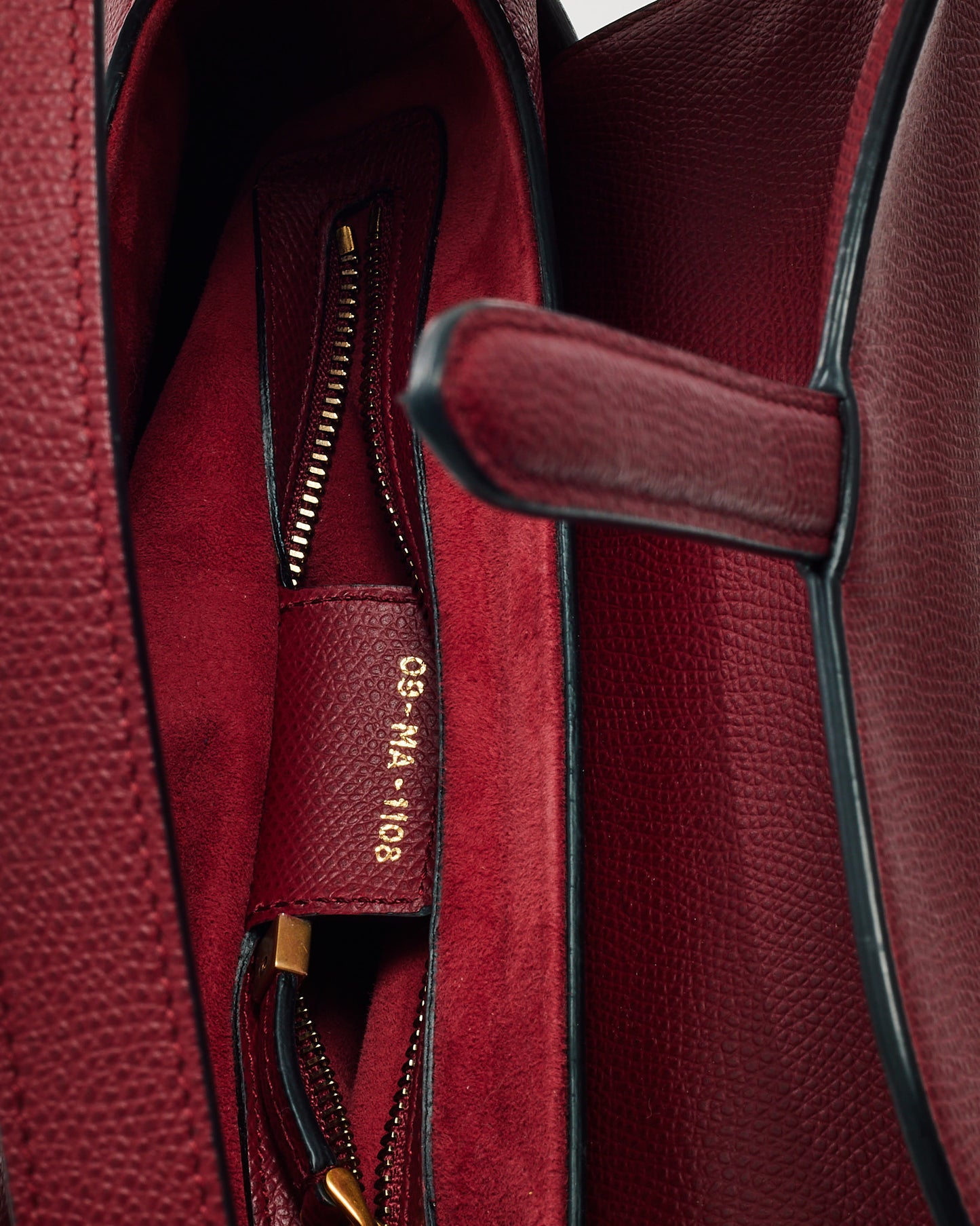 Dior Dark Red Grained Calfskin Leather Medium Saddle Bag GHW with Embroidered Guitar Strap