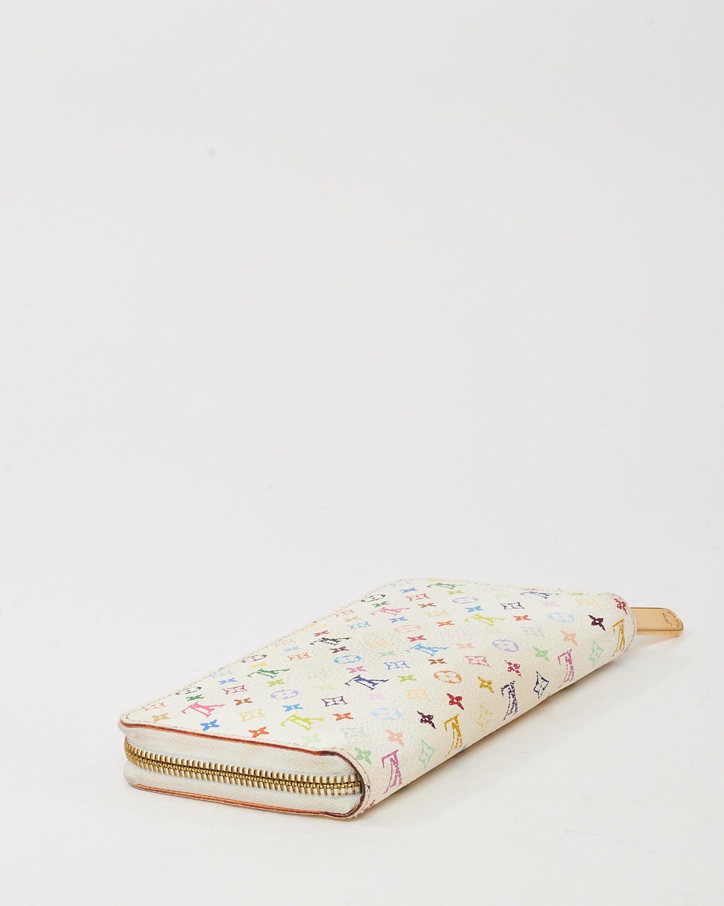 Louis Vuitton White Murakami Multicolor Monogram Canvas Zippy Wallet