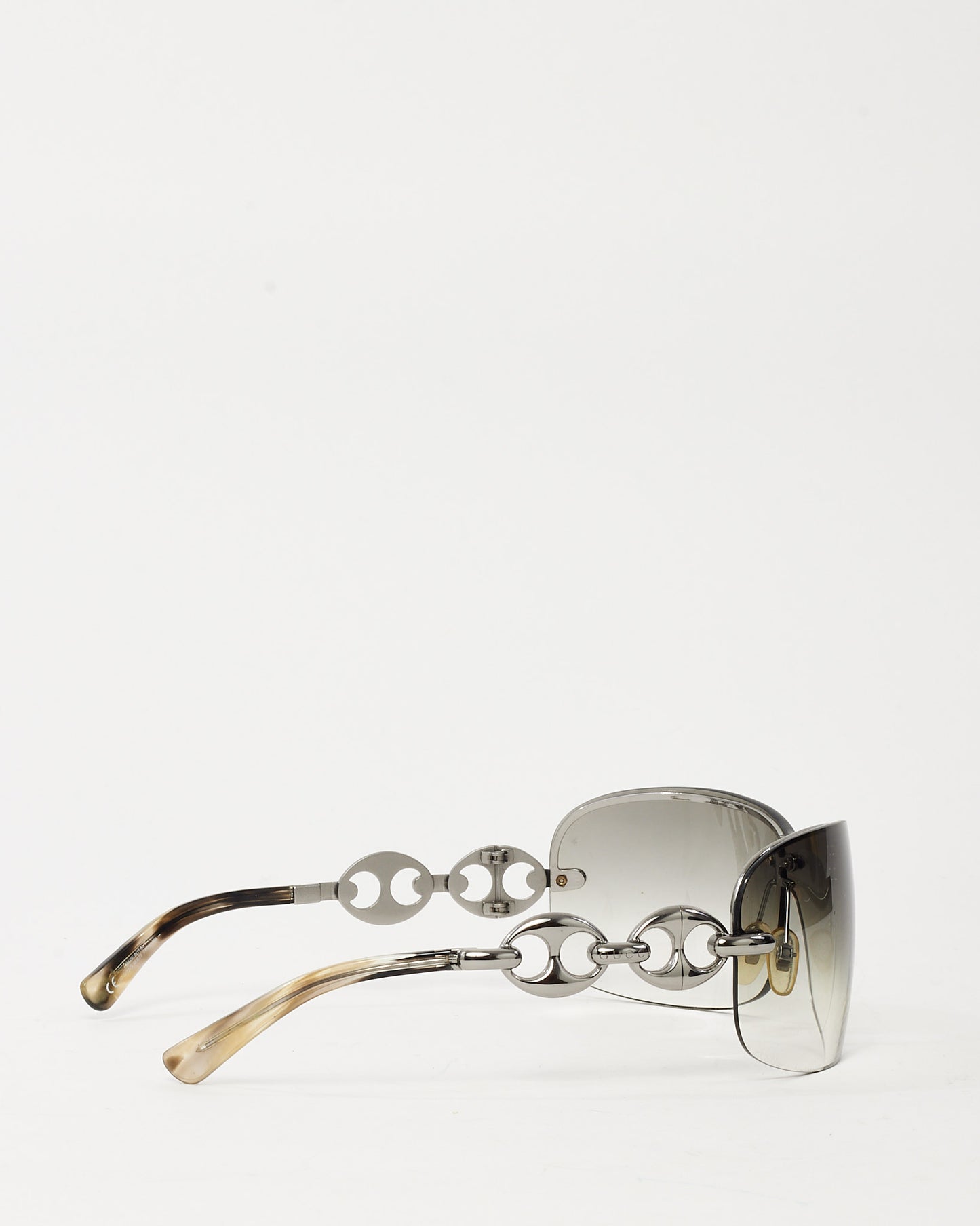 Gucci Ruthenium and Silver Horsebit GG 2772/S Shield Sunglasses