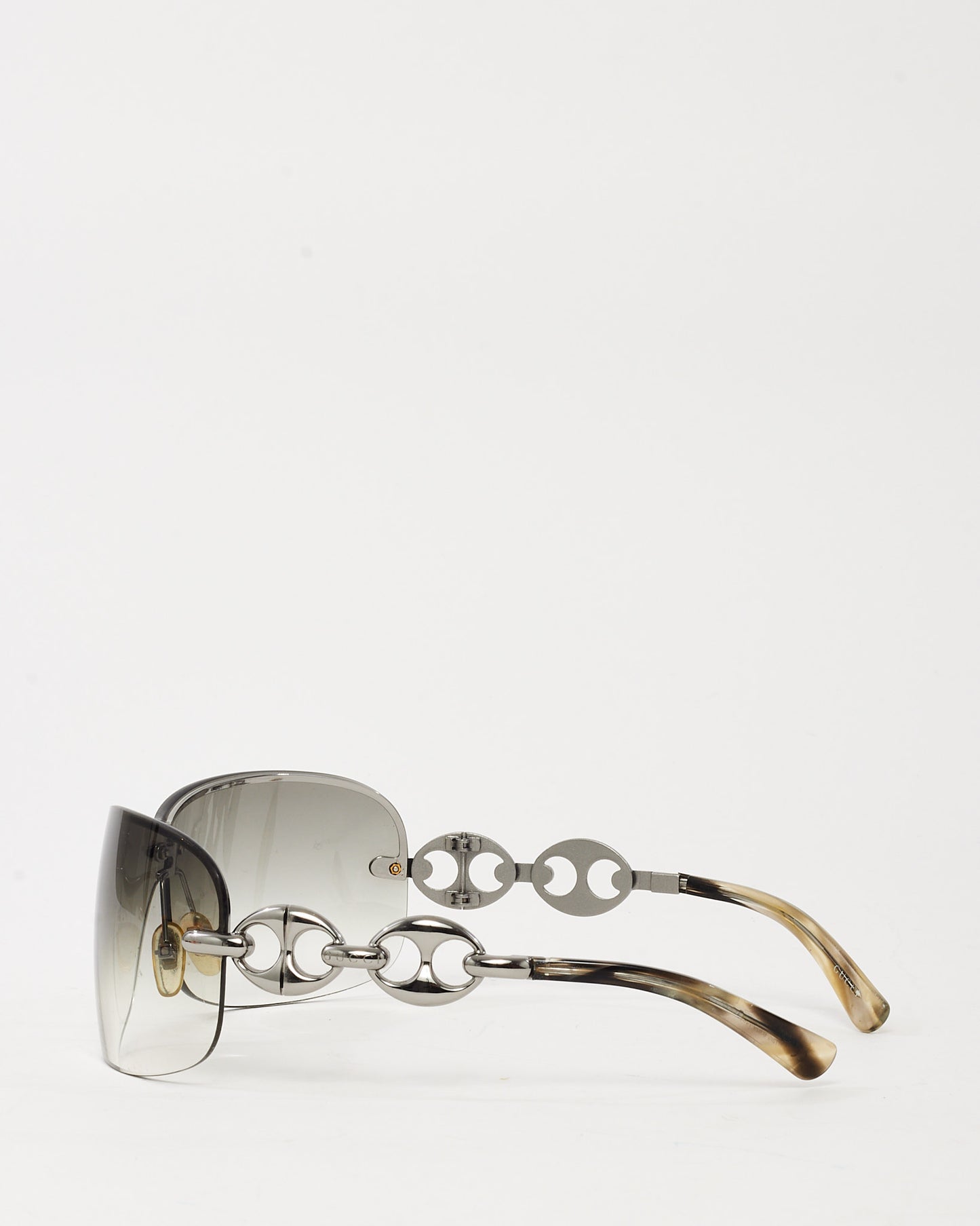 Gucci Ruthenium and Silver Horsebit GG 2772/S Shield Sunglasses