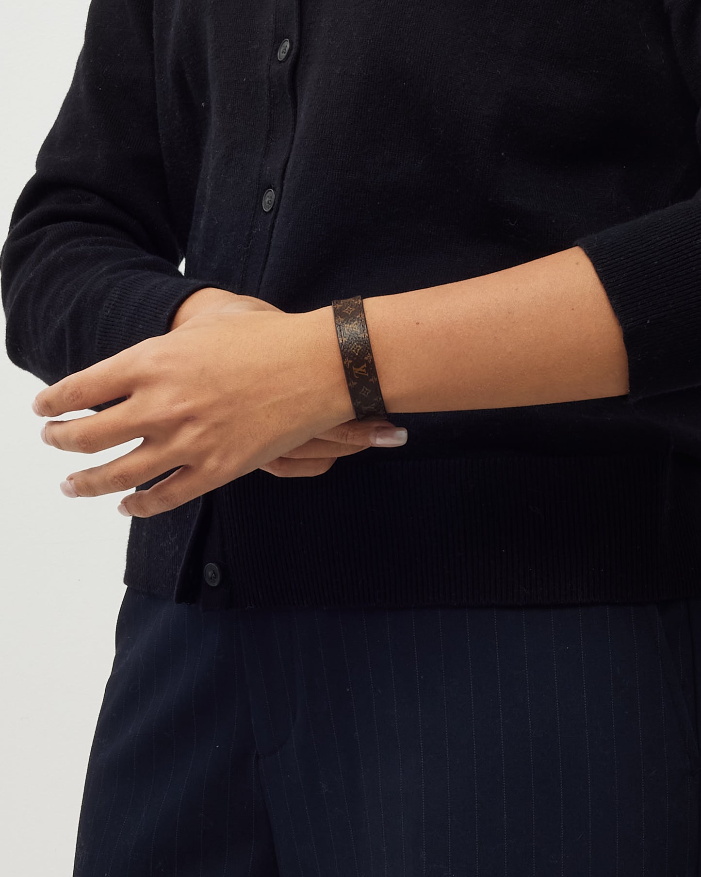 Louis Vuitton Monogram Coated Canvas Nano Logo Spirit Bracelet - 17