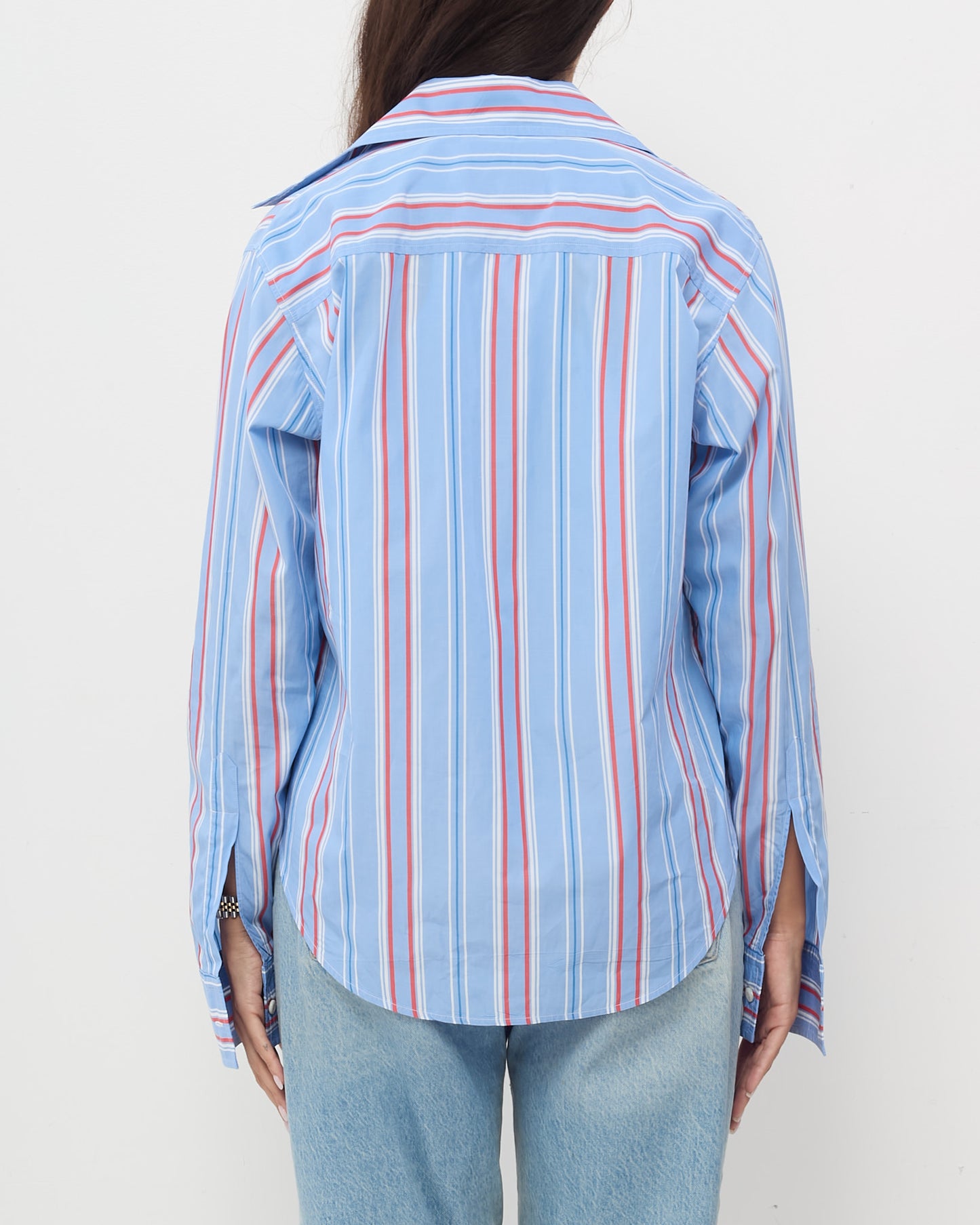 Vivienne Westwood Blue & Red Striped Button Down Shirt - 40