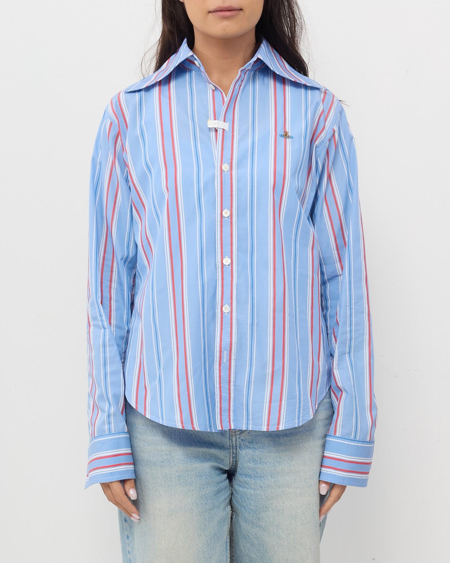 Vivienne Westwood Blue & Red Striped Button Down Shirt - 40