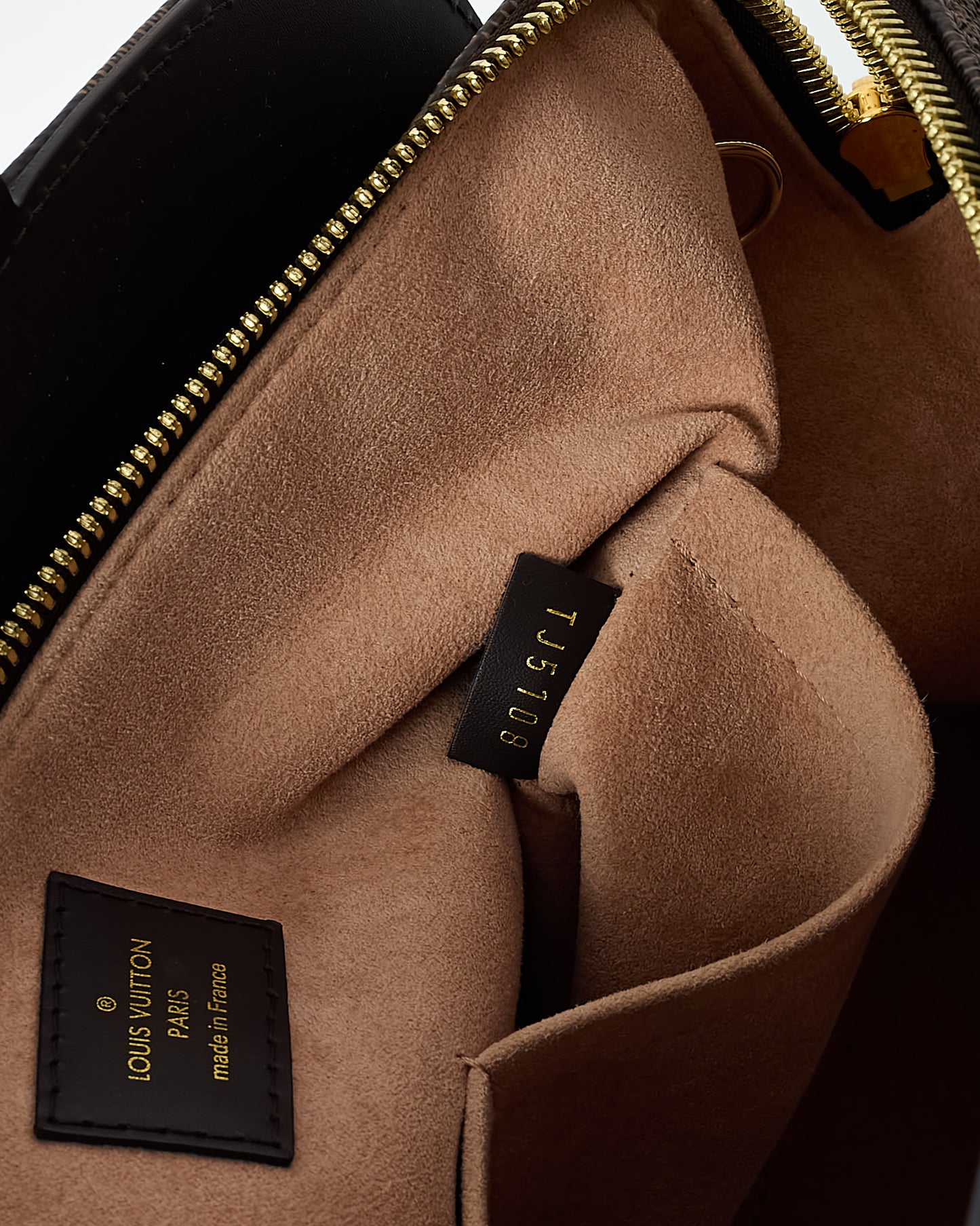 Sac cabas Louis Vuitton Kensignton V en toile enduite Damier Ebene marron