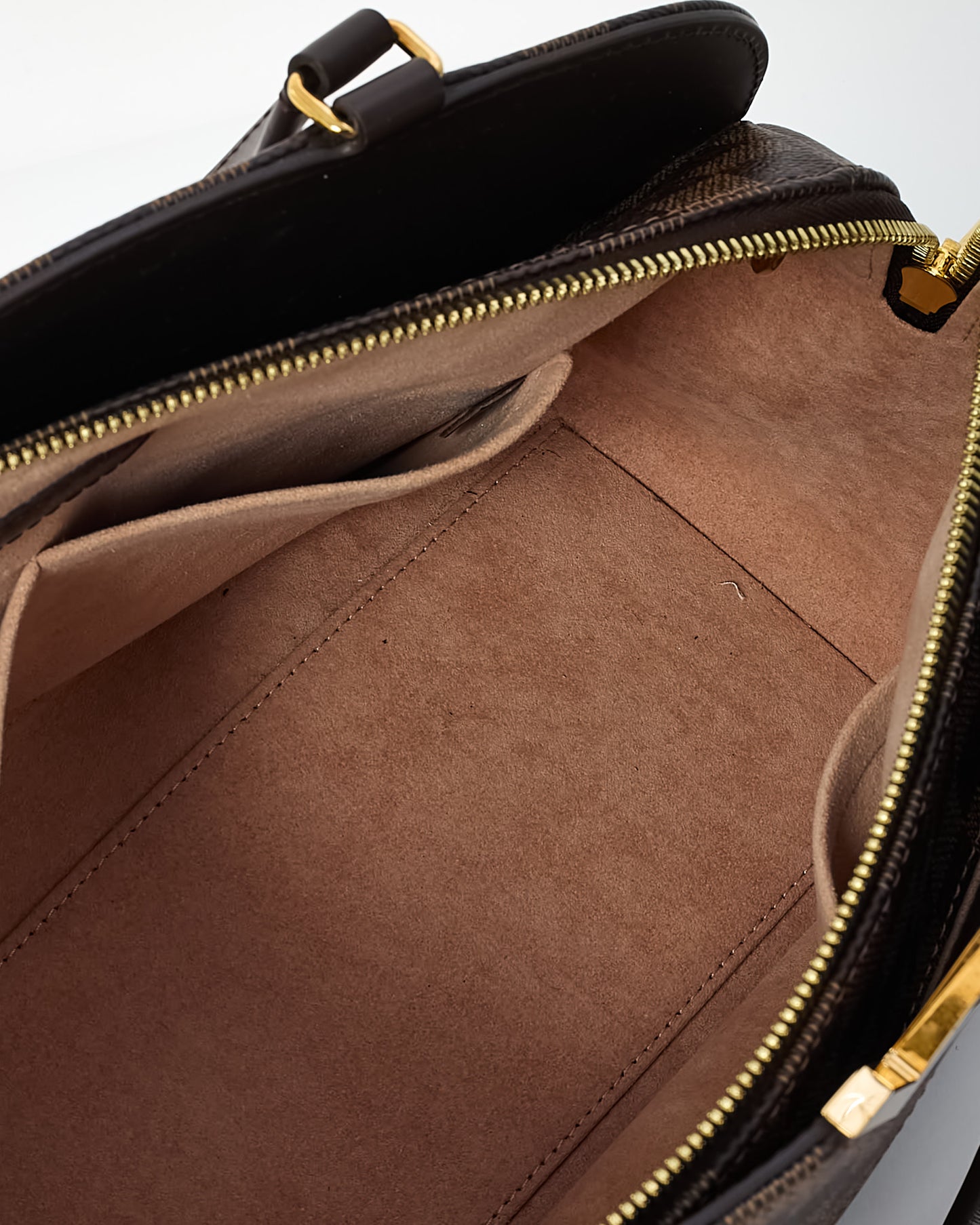 Sac cabas Louis Vuitton Kensignton V en toile enduite Damier Ebene marron