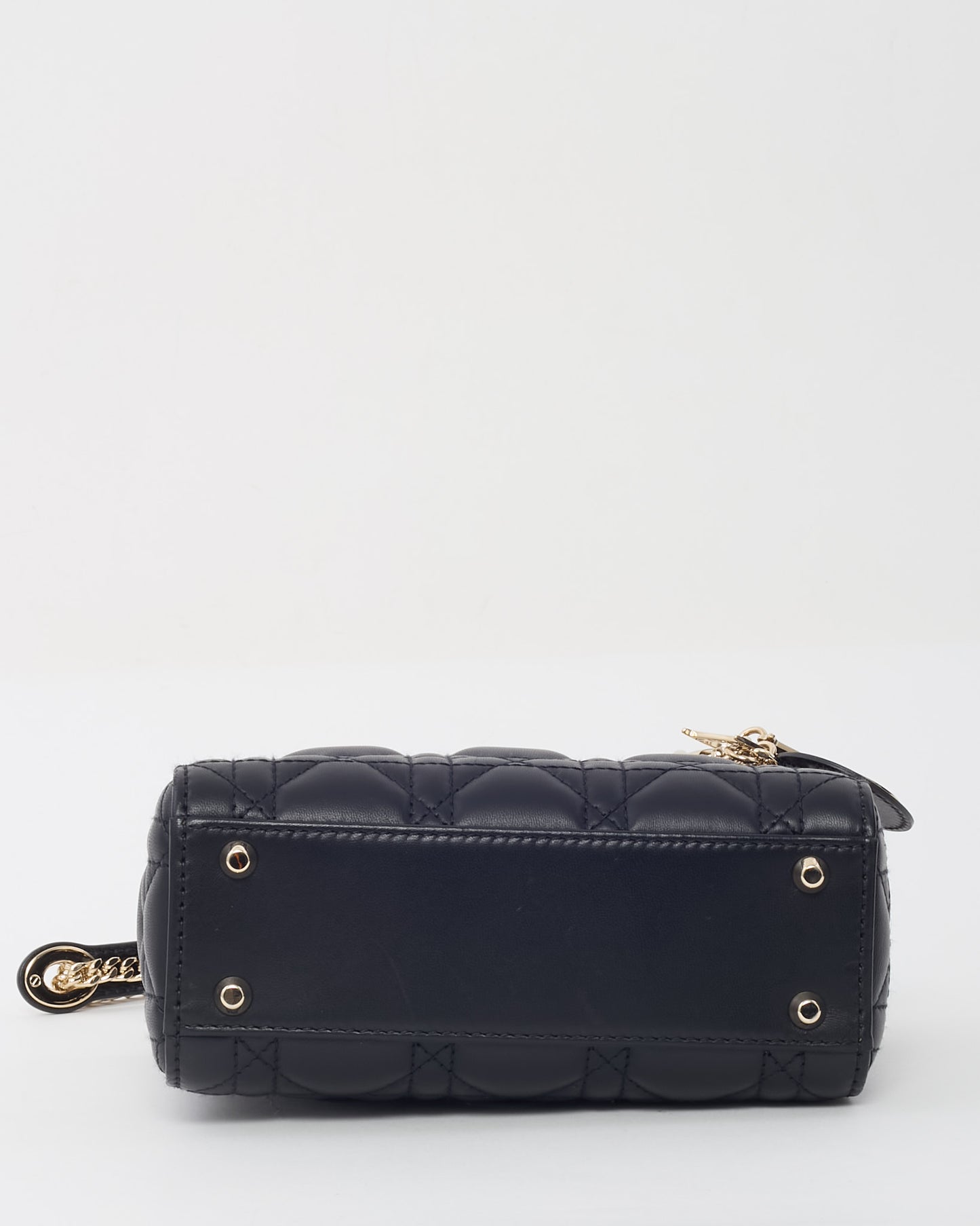 Dior Black Cannage Leather Mini Lady Dior Bag GHW