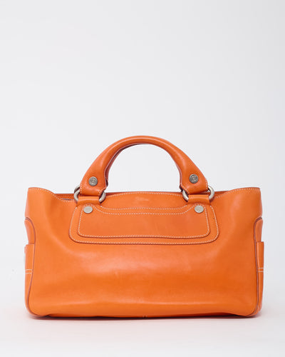 Celine Vintage Orange Leather Boogie Bag