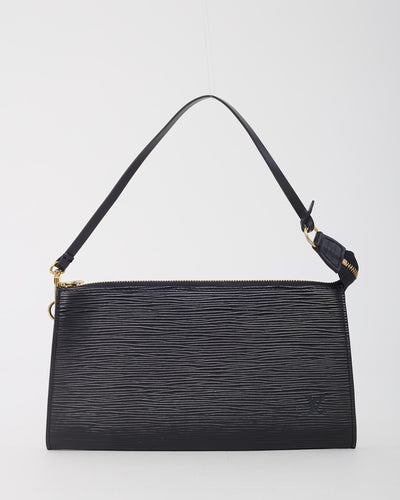 Louis Vuitton Black Epi Leather Pochette Bag