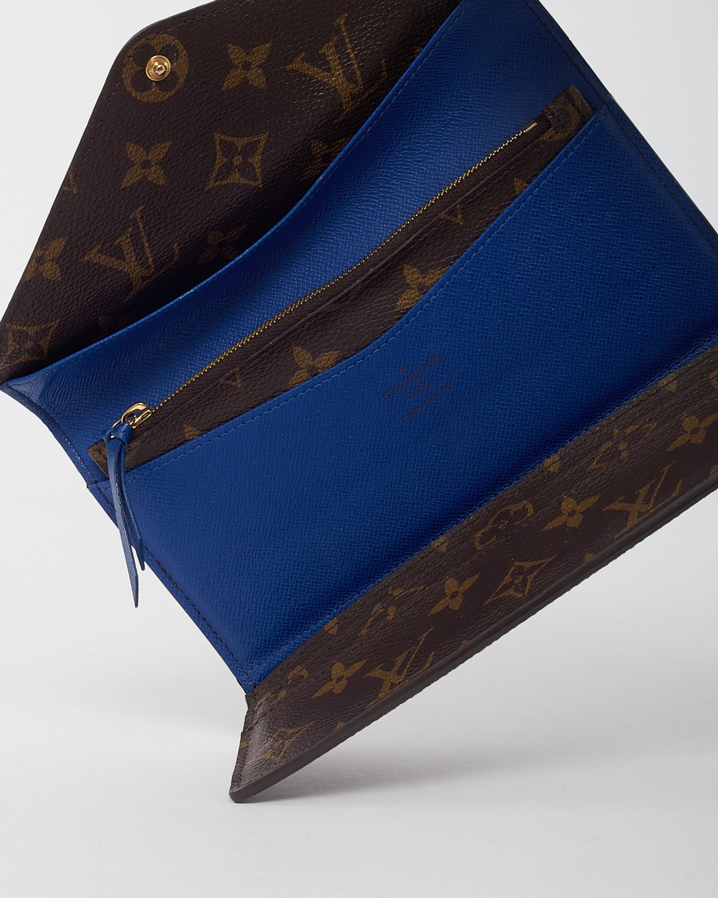 Louis Vuitton Monogram Canvas and Royal Blue Josephine Wallet