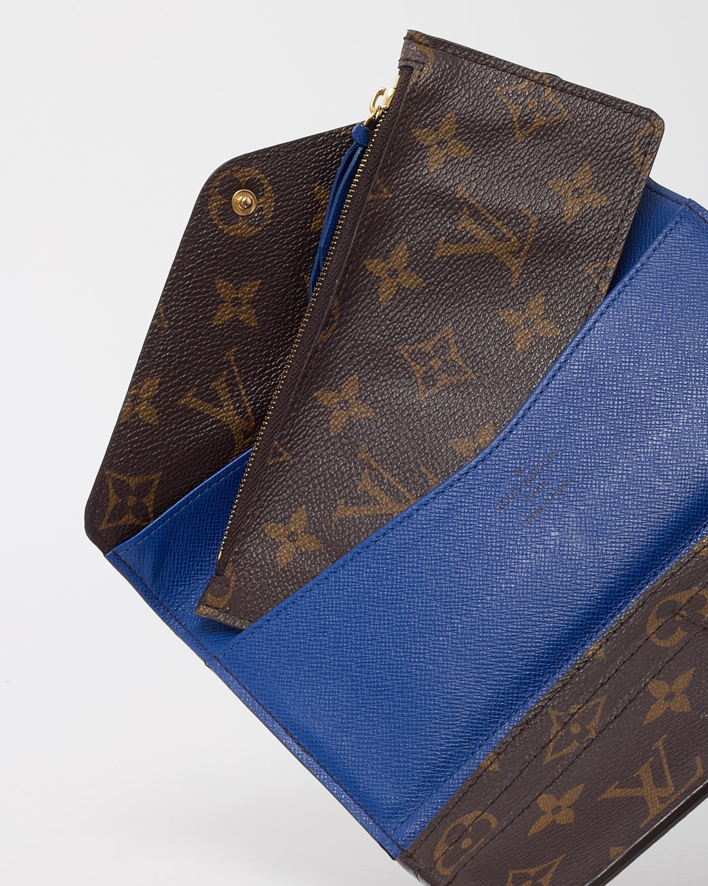 Louis Vuitton Monogram Canvas and Royal Blue Josephine Wallet