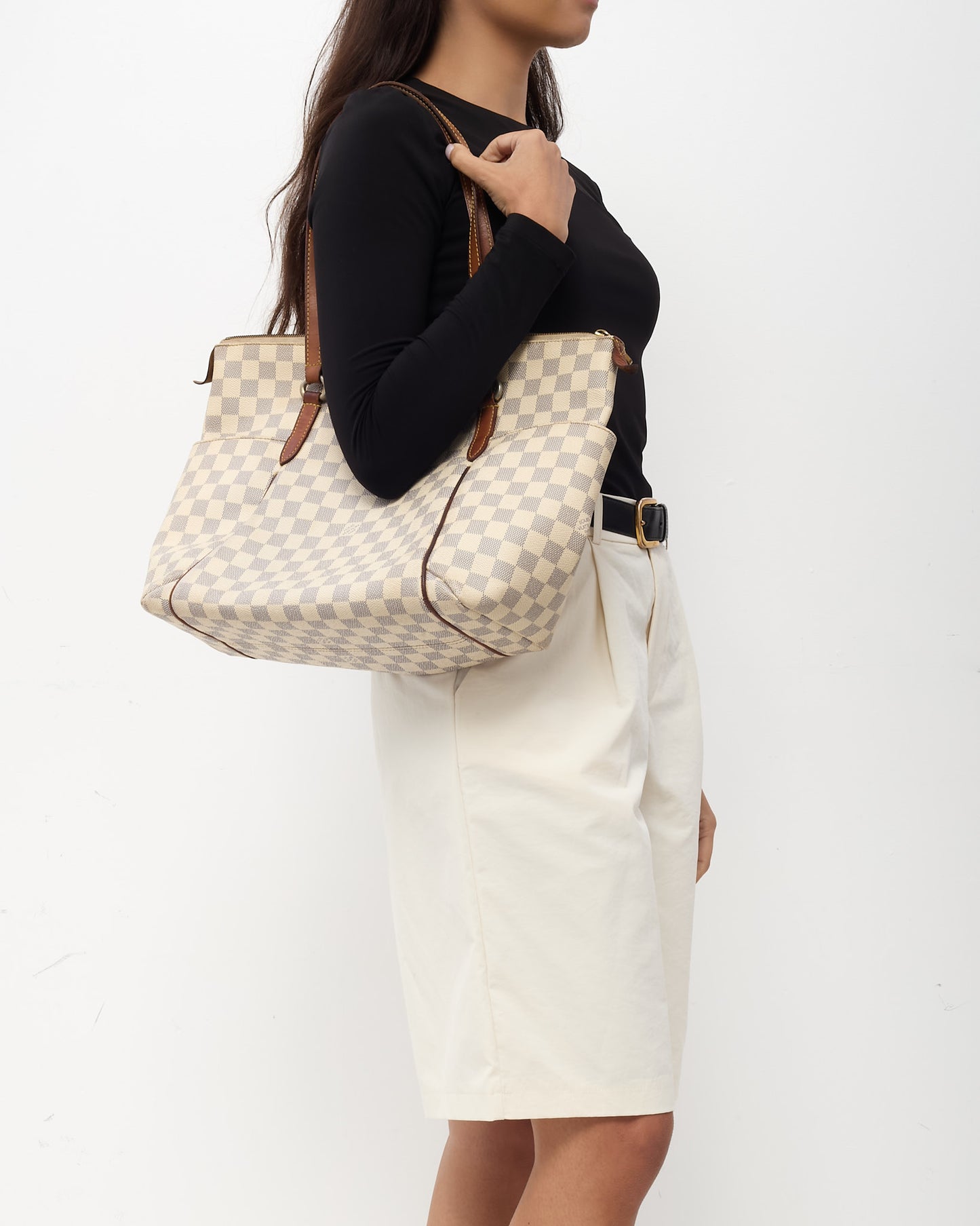 Sac cabas Louis Vuitton Damier Ebene en toile enduite modèle Totally PM
