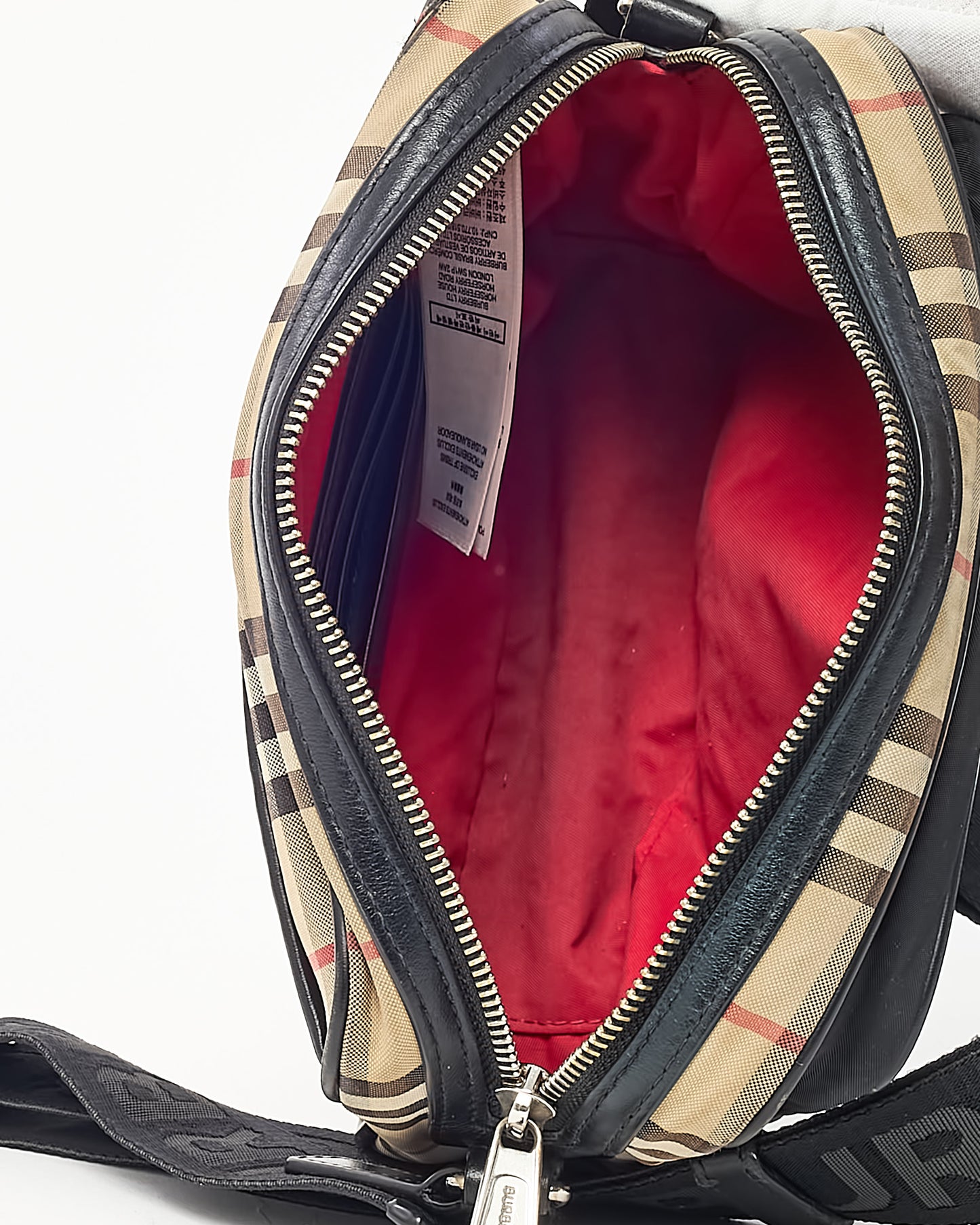 Sac porté épaule petit modèle Lola en tweed beige archive Burberry