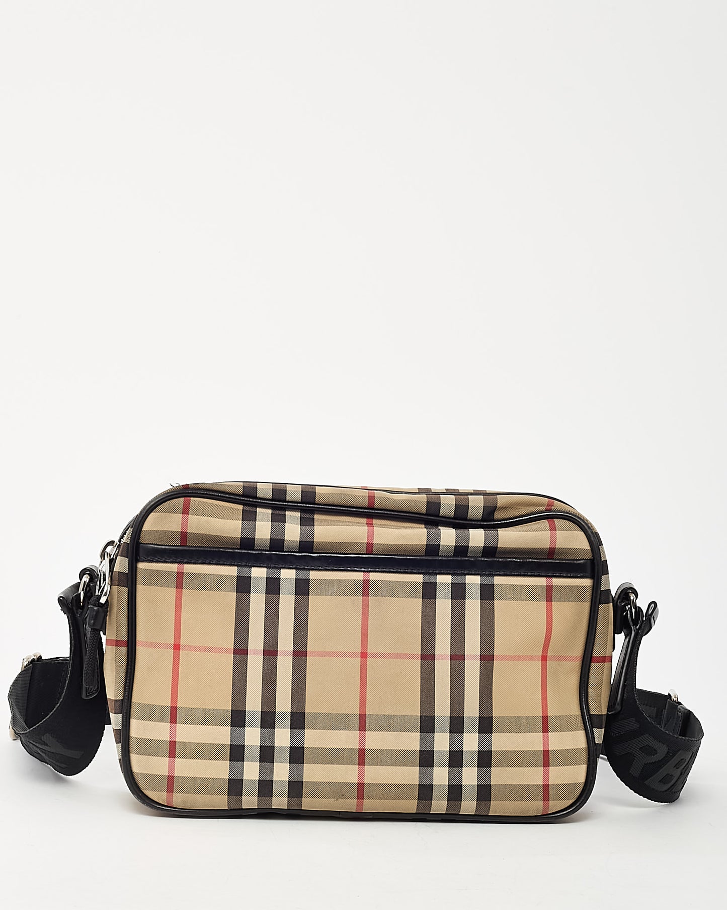 Sac porté épaule petit modèle Lola en tweed beige archive Burberry