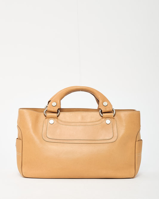 Celine Vintage Beige Leather Boogie Bag