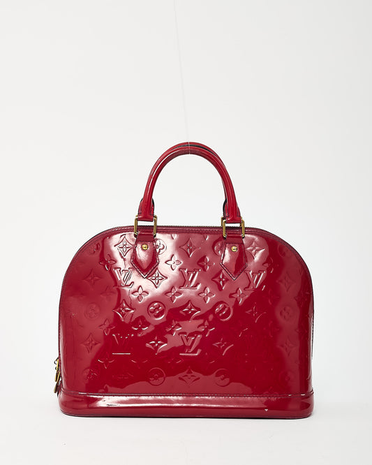 Louis Vuitton Red Monogram Vernis Patent Leather Alma PM Bag