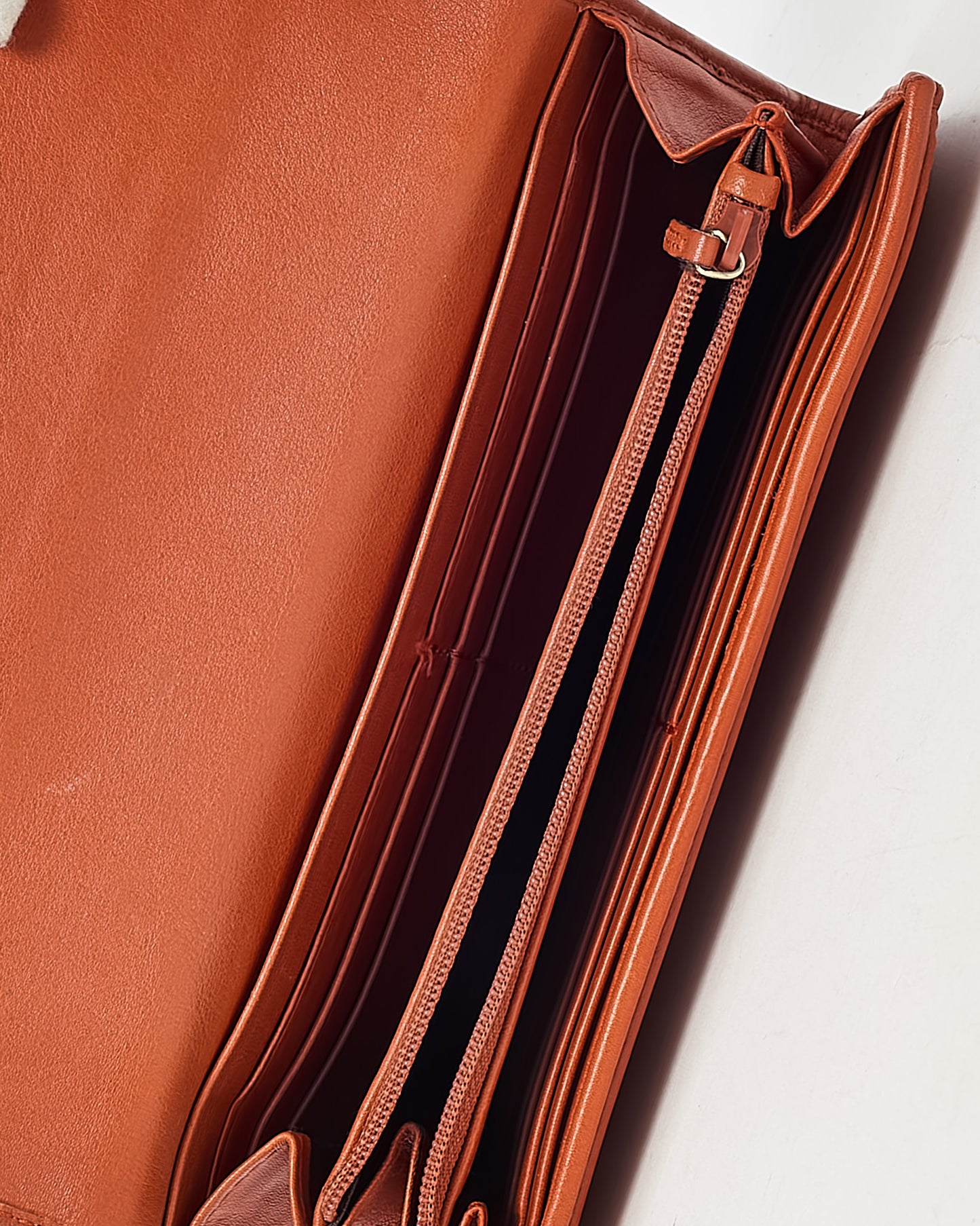 Gucci Orange Guccissima Monogram Leather Long Bi-Fold Wallet