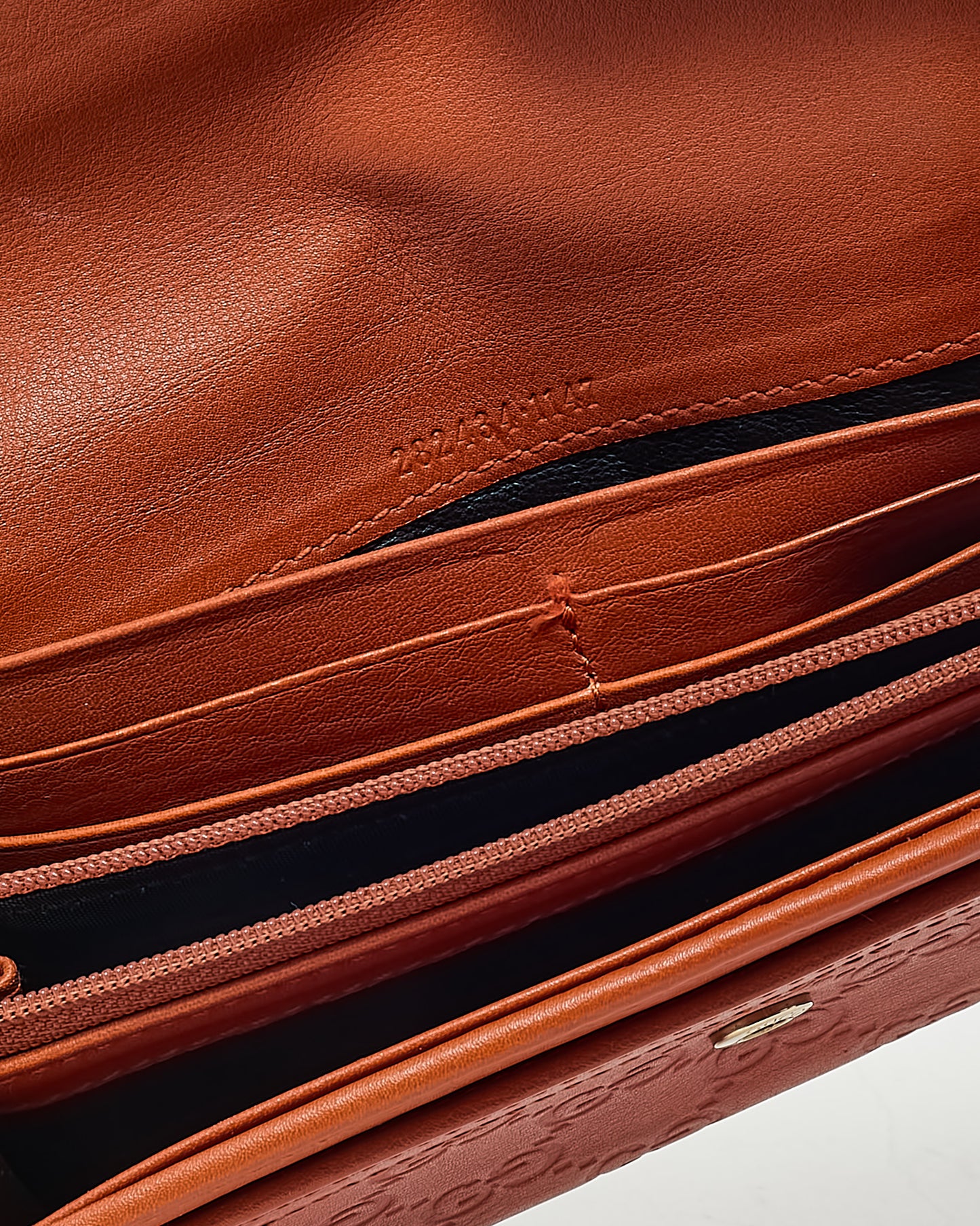 Gucci Orange Guccissima Monogram Leather Long Bi-Fold Wallet