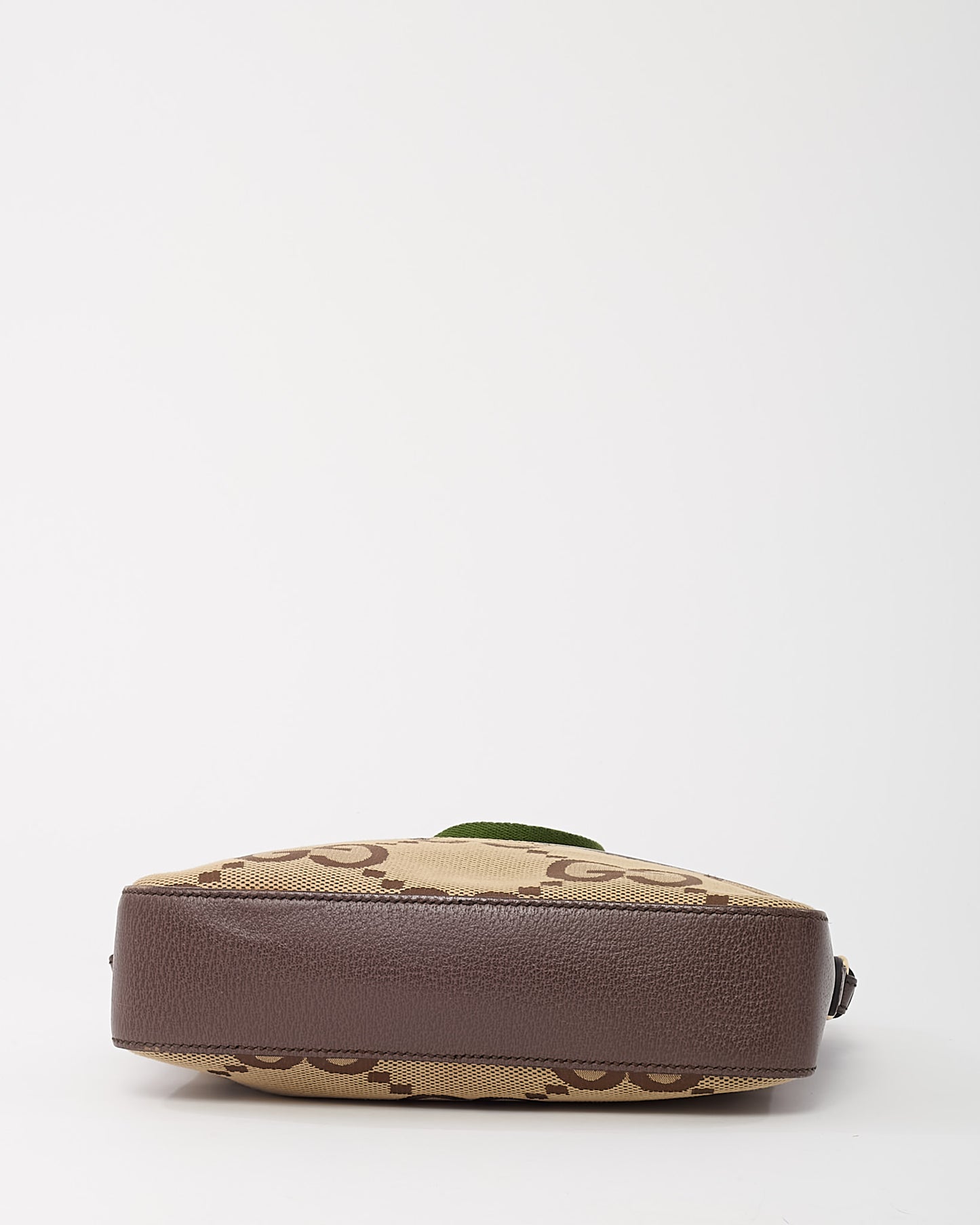 Gucci Beige and Brown Jumbo GG Monogram Canvas Messenger Crossbody Bag