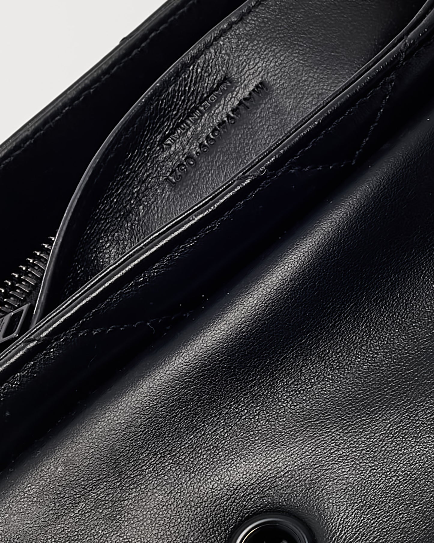 Saint Laurent Black Chevron Leather Small BHW YSL Monogram Loulou Shoulder Bag