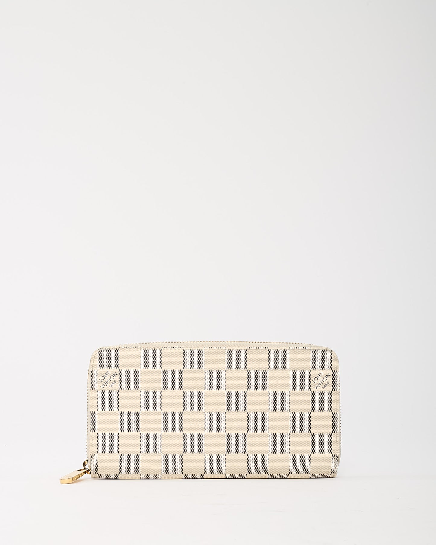 Louis Vuitton White Damier Azur Coated Canvas Zippy Wallet