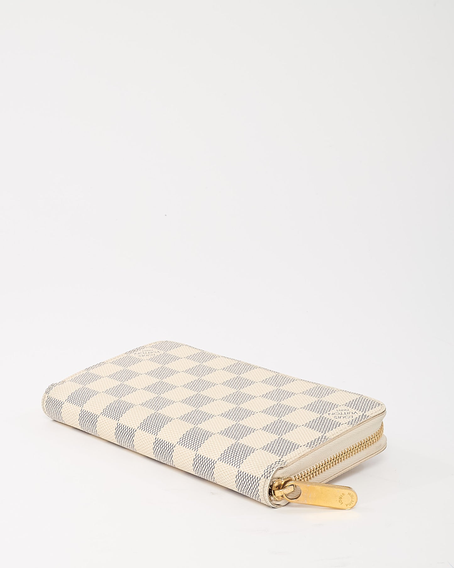Louis Vuitton White Damier Azur Coated Canvas Zippy Wallet