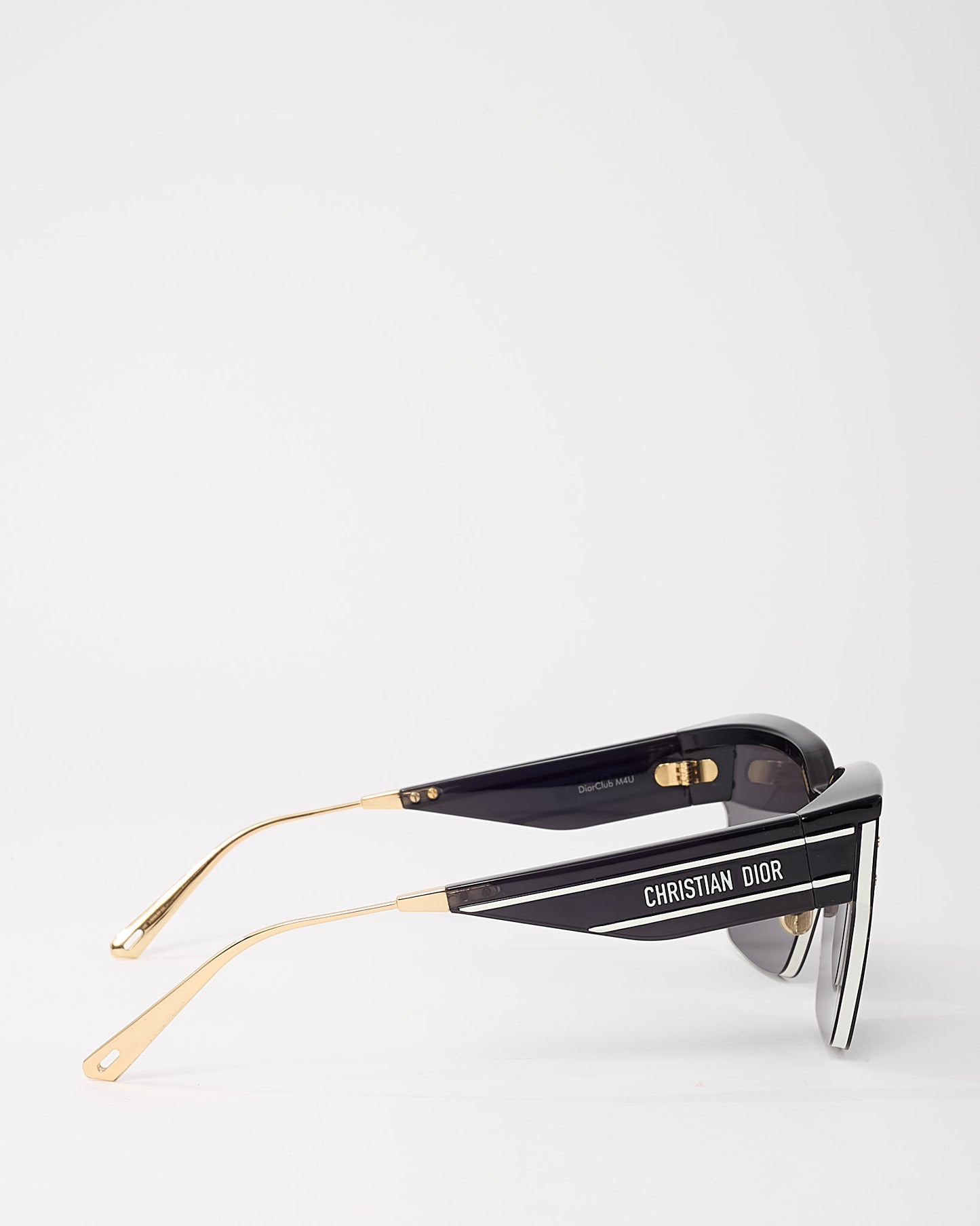Dior Black and Gold DiorClub M4U Shield Sunglasses
