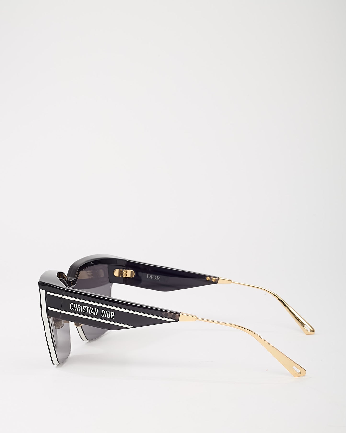 Dior Black and Gold DiorClub M4U Shield Sunglasses