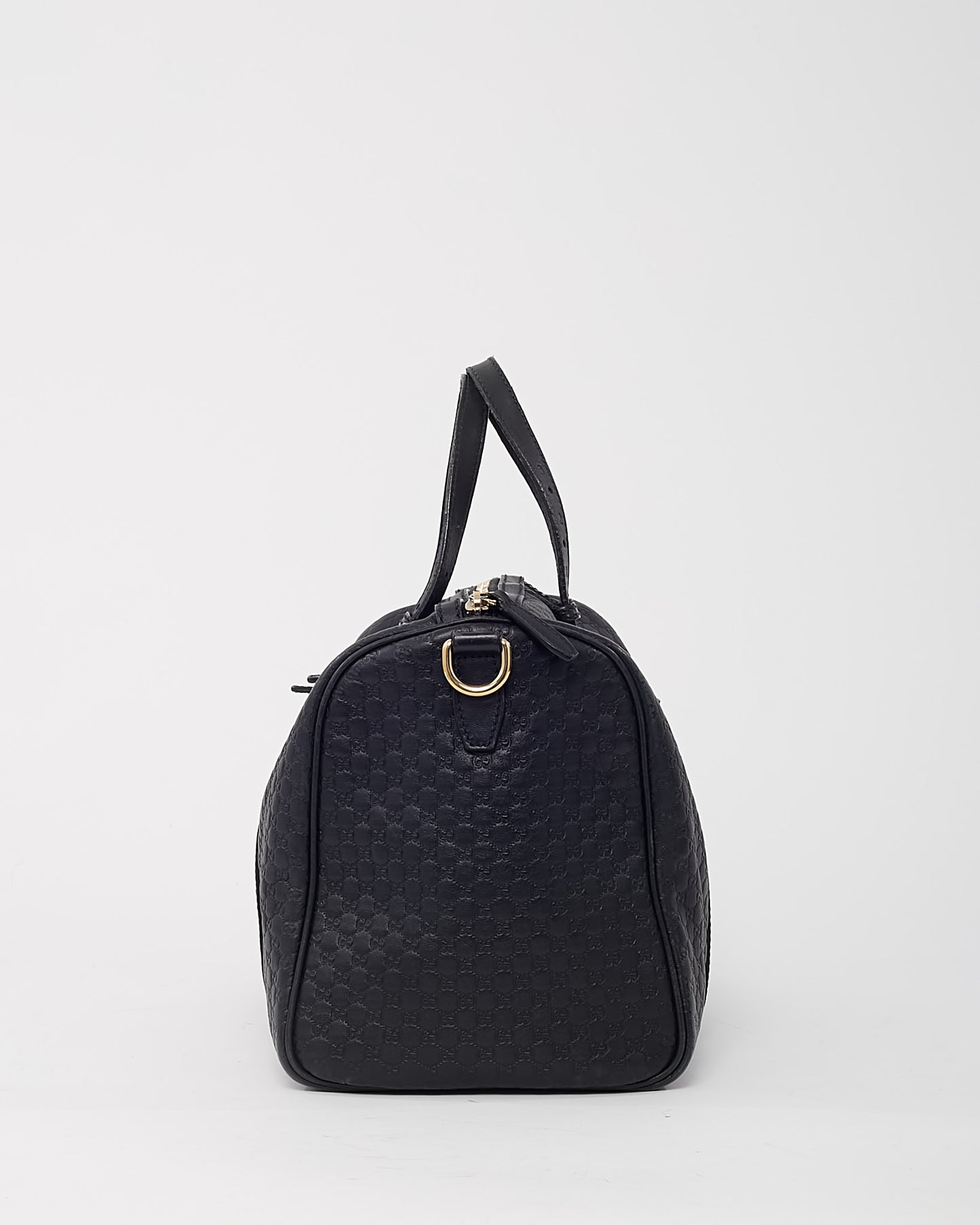 Gucci Black GG Monogram Microguccissima Leather Medium Joy Boston Bag