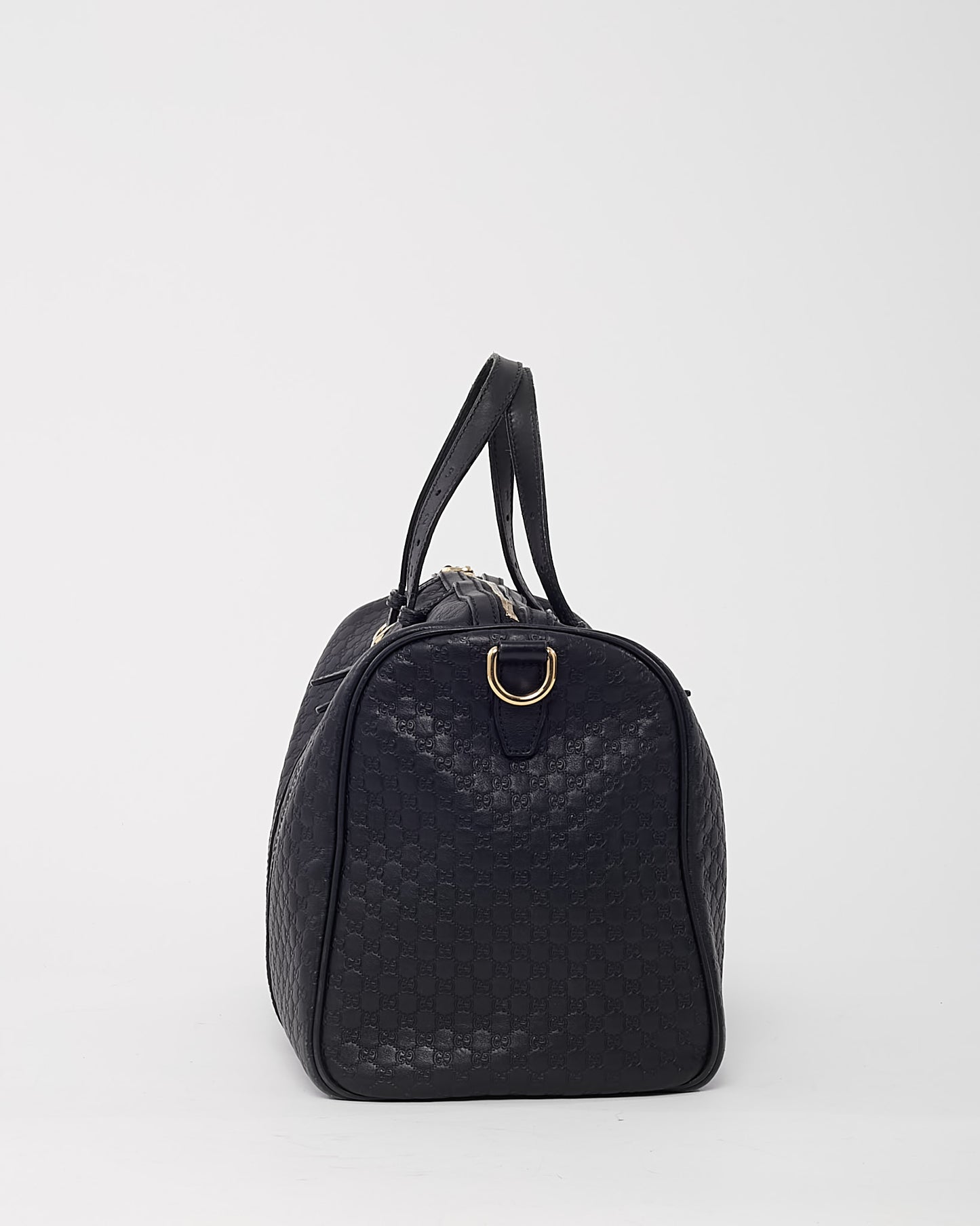 Gucci Black GG Monogram Microguccissima Leather Medium Joy Boston Bag