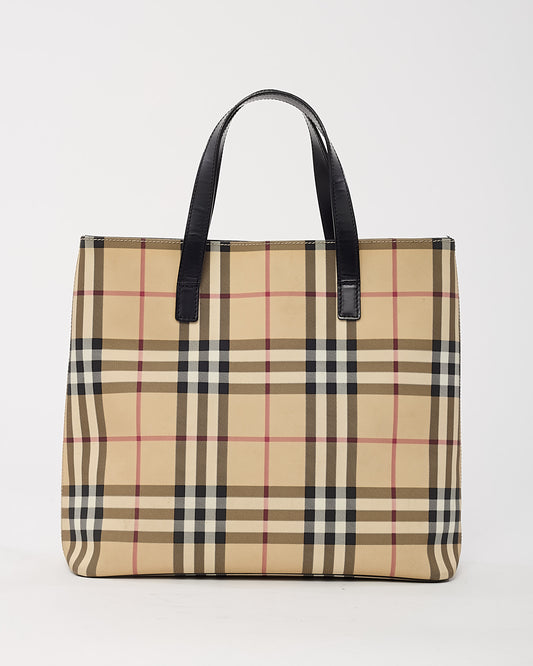 Sac porté épaule petit modèle Lola en tweed beige archive Burberry