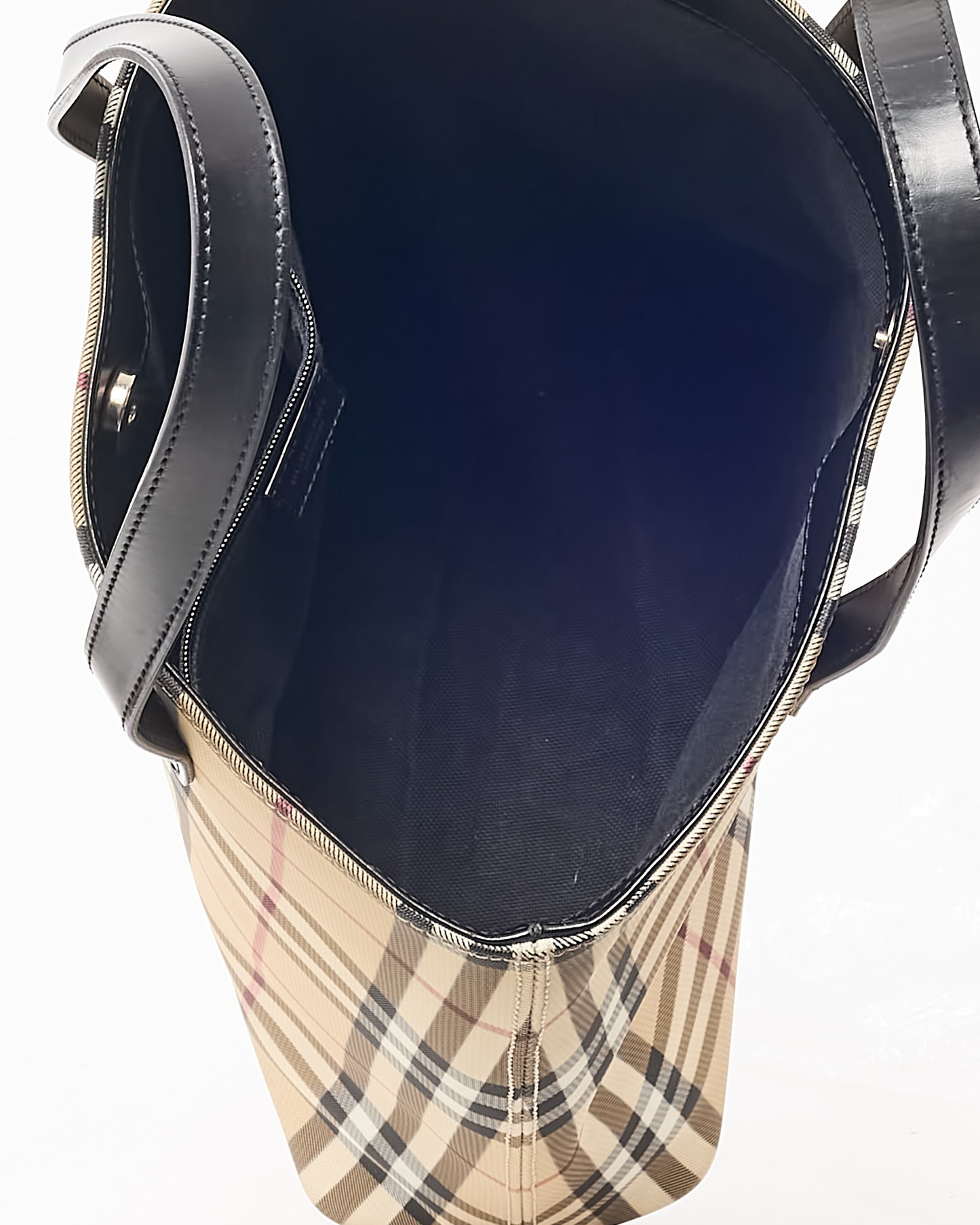 Sac porté épaule petit modèle Lola en tweed beige archive Burberry