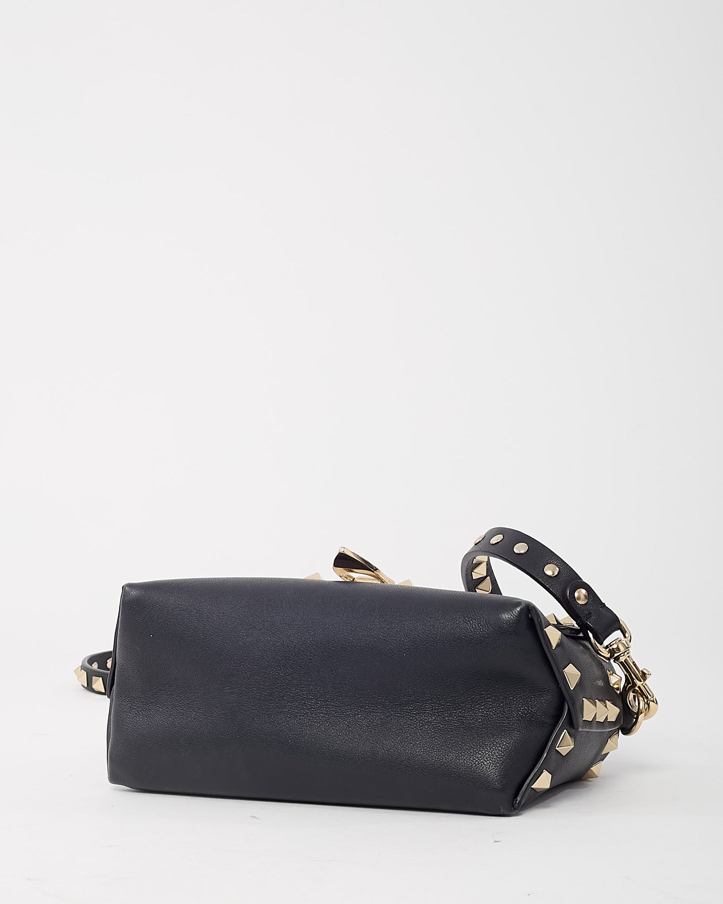 Valentino Black Vitello Leather Rockstud Mini Crossbody Bag