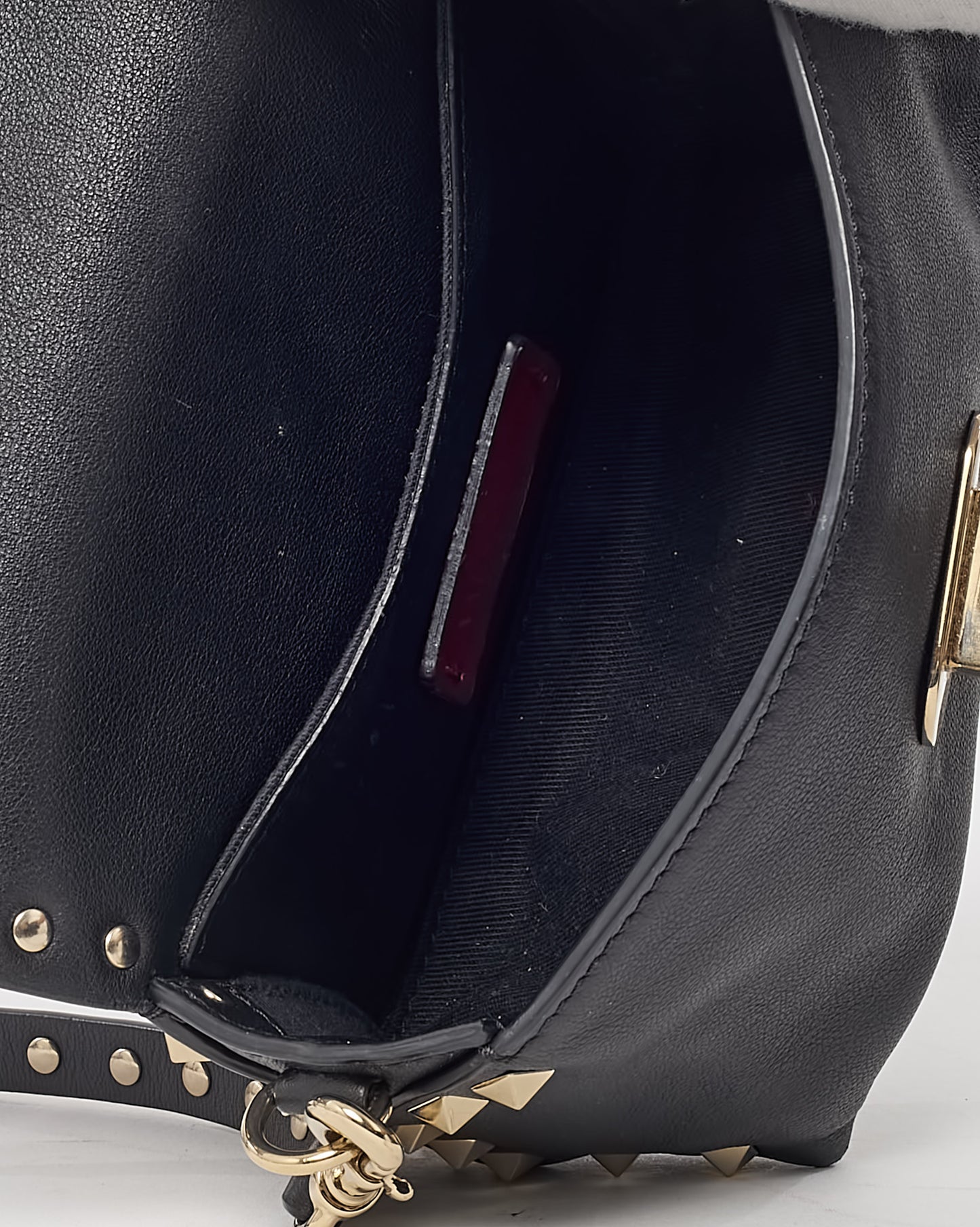 Valentino Black Vitello Leather Rockstud Mini Crossbody Bag