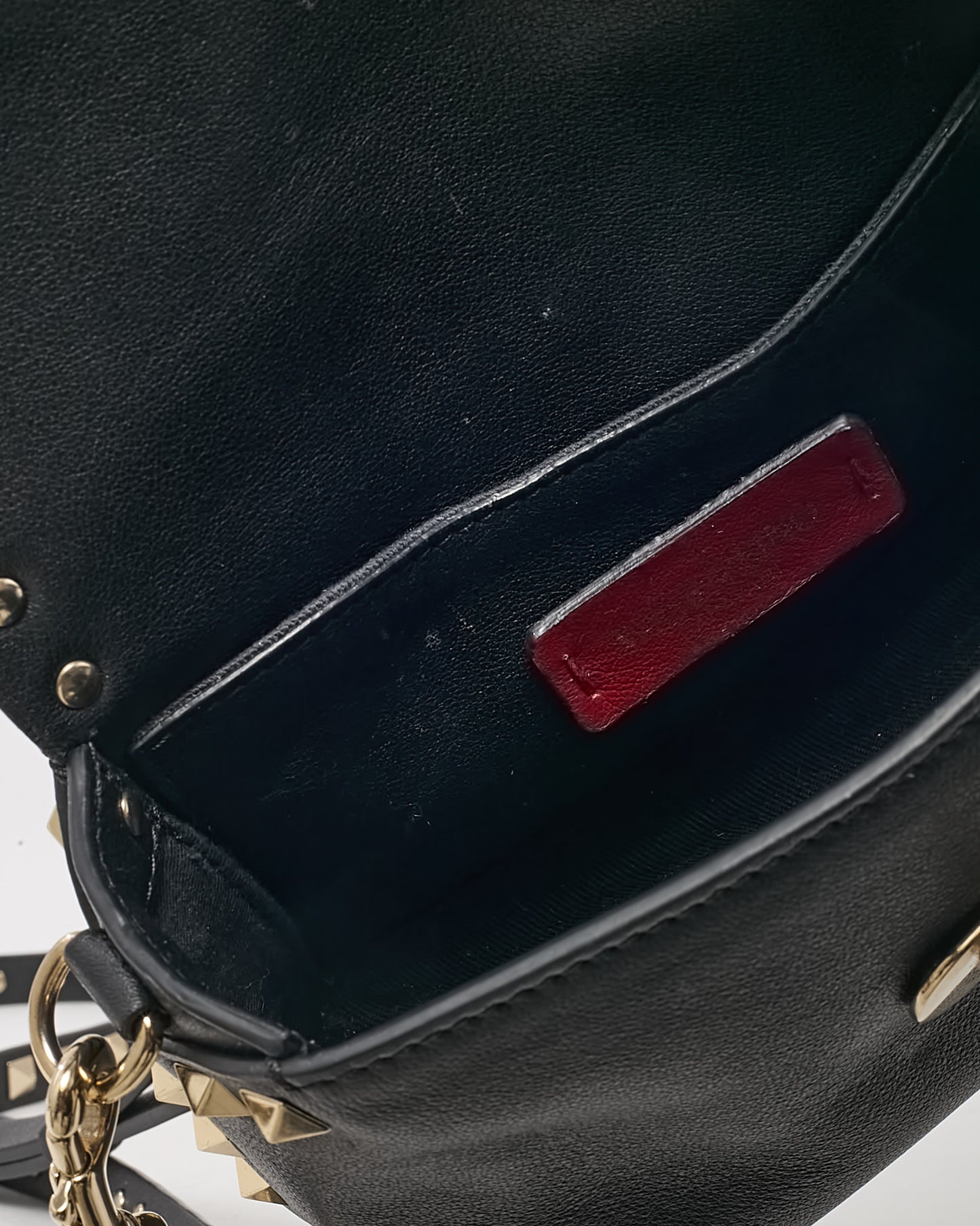 Valentino Black Vitello Leather Rockstud Mini Crossbody Bag