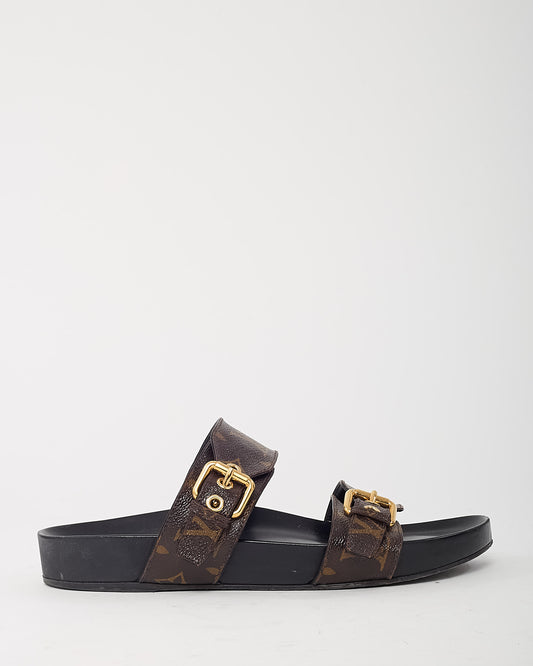Louis Vuitton Brown Monogram Canvas Bom Dia Comfort Mule Sandal - 39