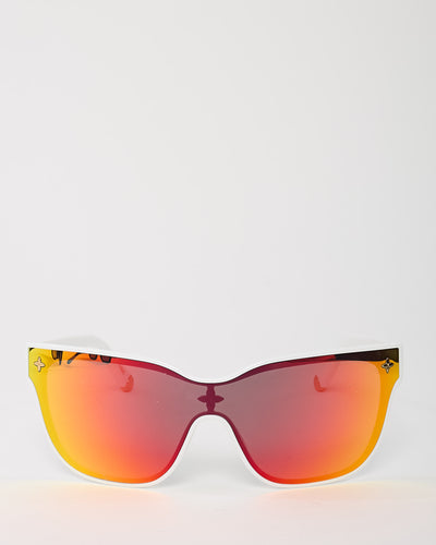 Louis Vuitton White Acetate Mirror Lens Z1845U LV Shadow Sunglasses