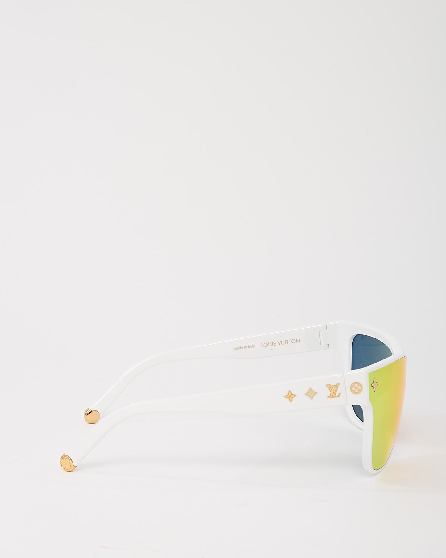 Lunettes de soleil carrées Louis Vuitton Black and Gold LV Shadow Z1843U
