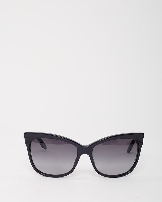 Lunettes de soleil Dior Diorsignature S6U en acétate noir et détails dorés