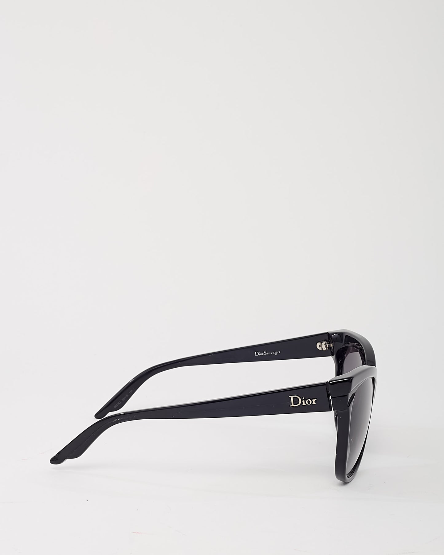 Lunettes de soleil Dior Diorsignature S6U en acétate noir et détails dorés