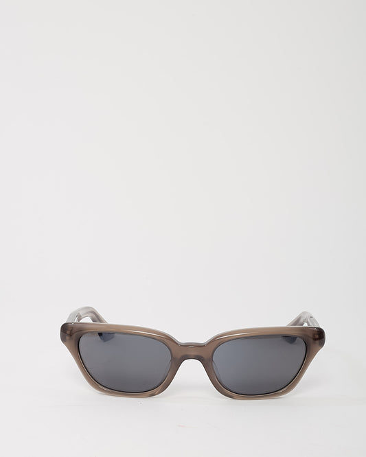 Lunettes de soleil rondes Balenciaga BB007S avec verres réfléchissants noirs et roses